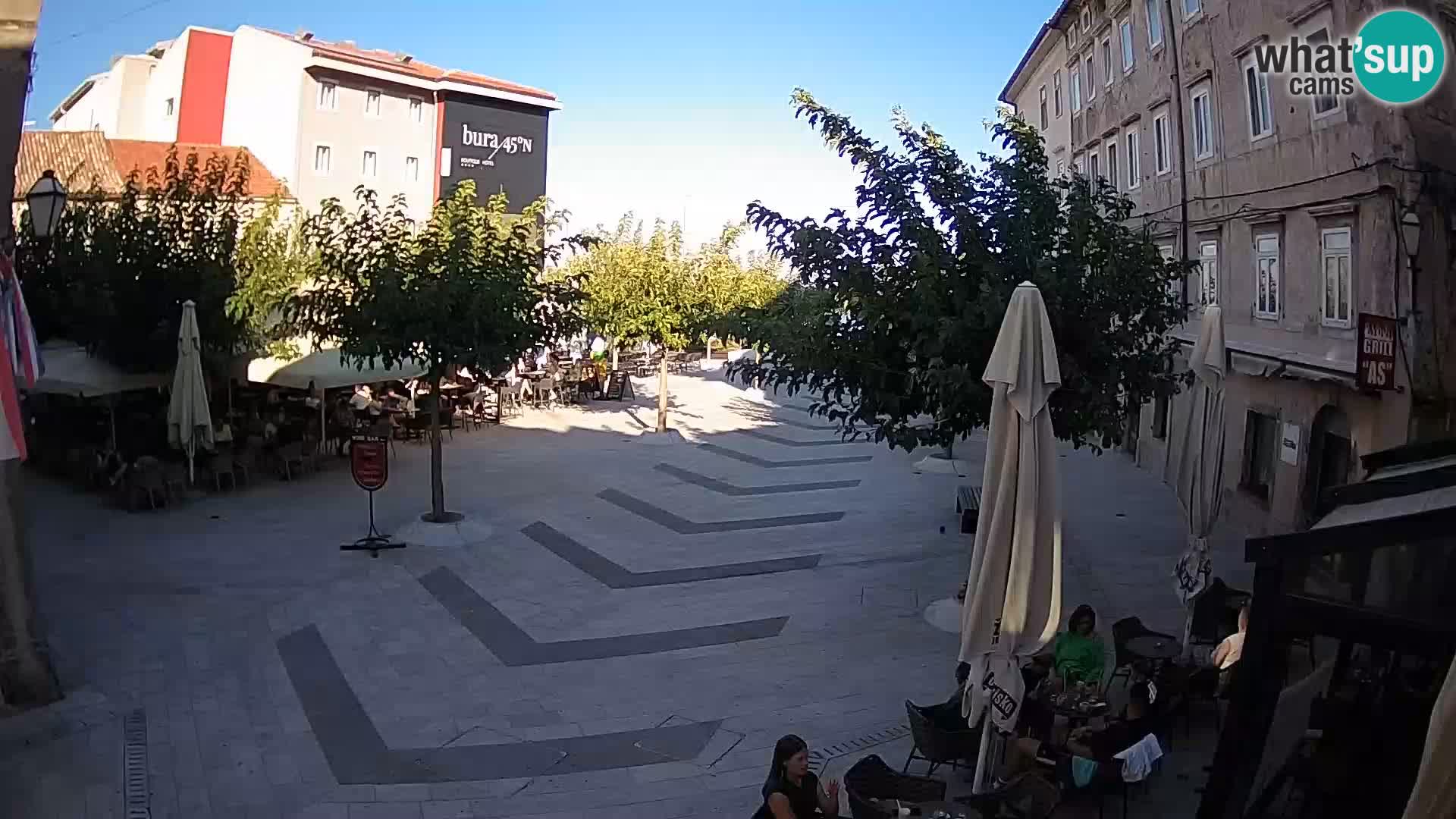 Center of Senj city – Pavlin square – Live Cam Dalmatia
