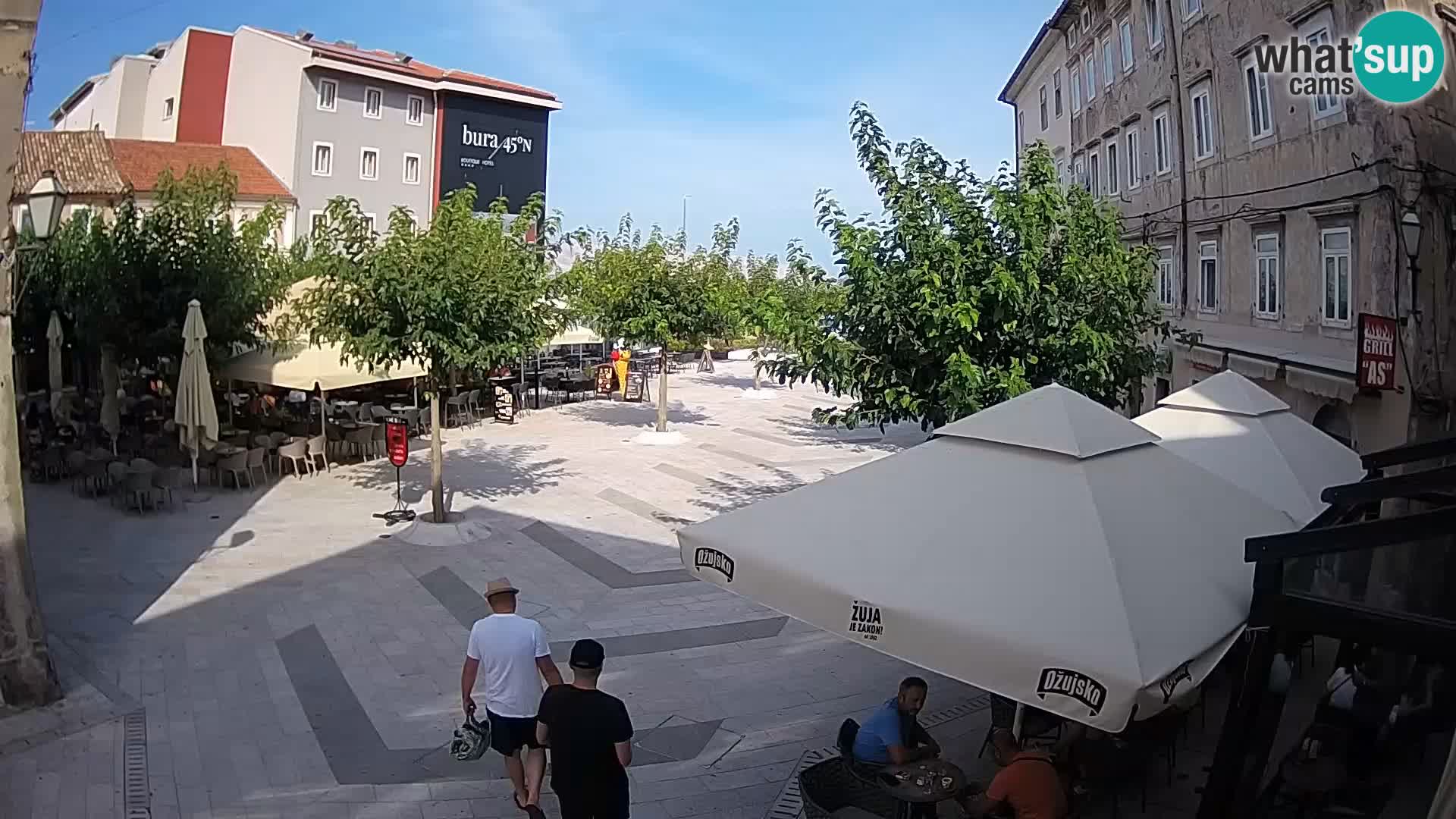 Center of Senj city – Pavlin square – Live Cam Dalmatia