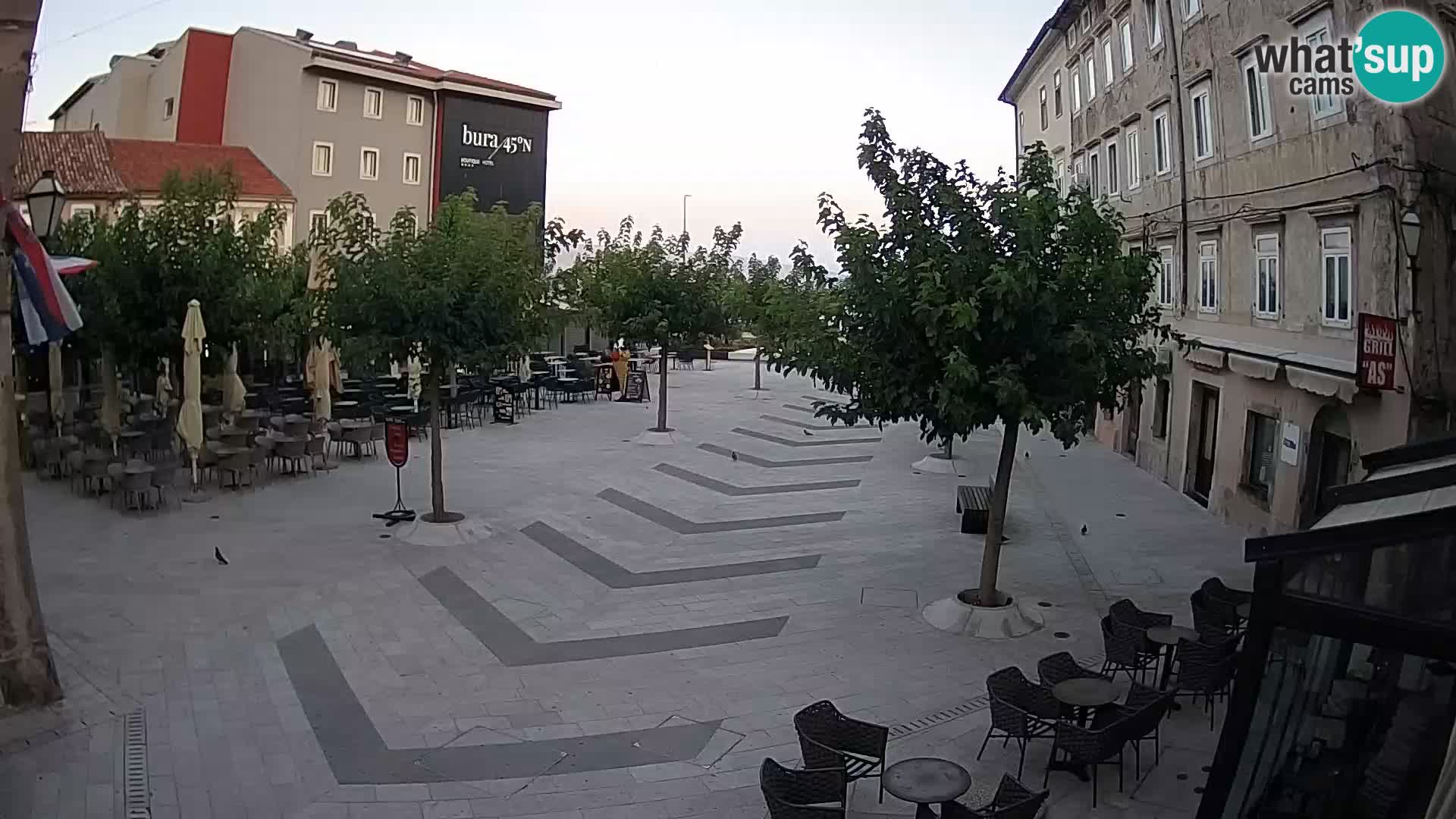 Centre de la ville de Senj – Place Pavlin – Live Cam Dalmatie