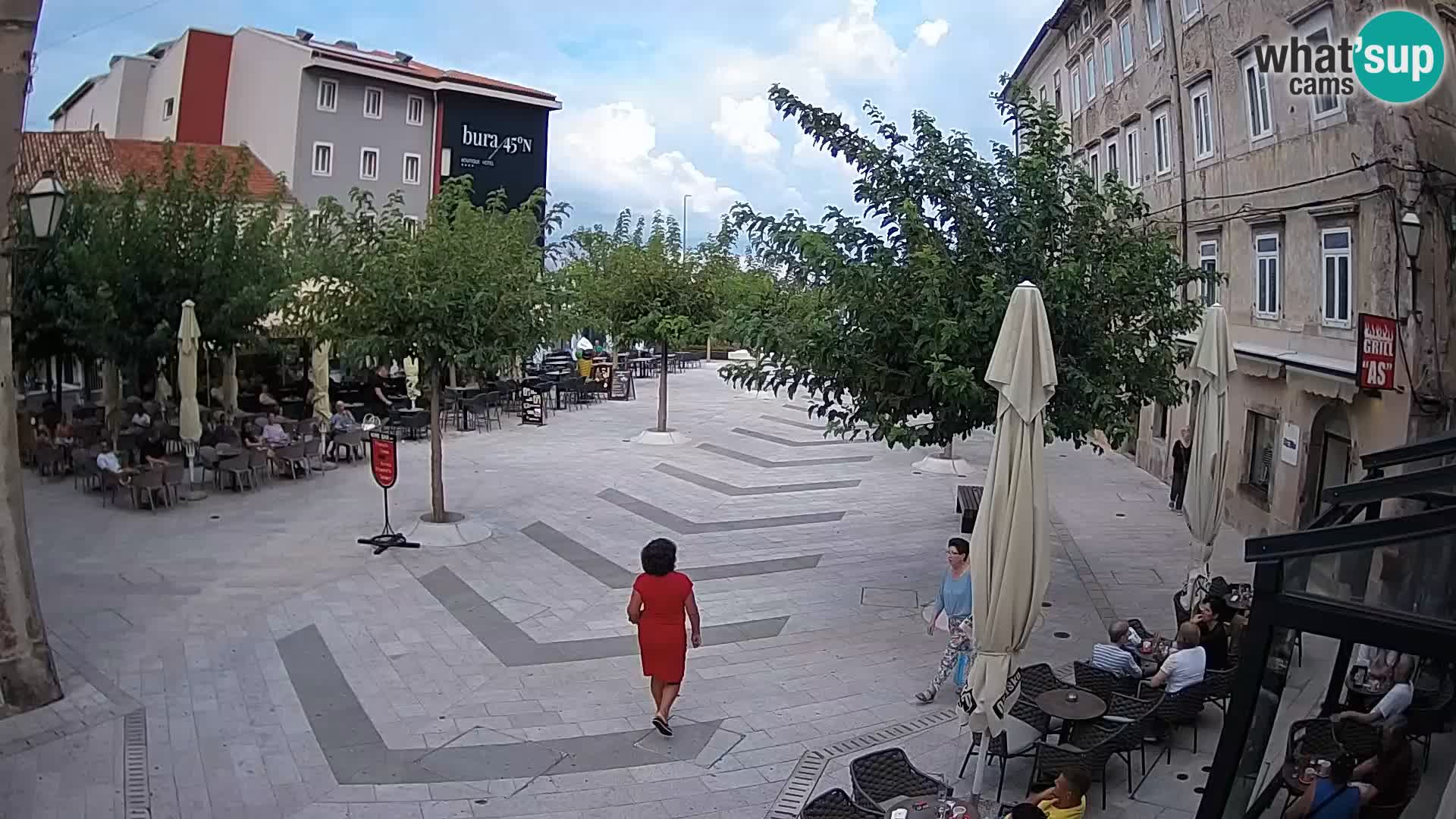 Centre de la ville de Senj – Place Pavlin – Live Cam Dalmatie