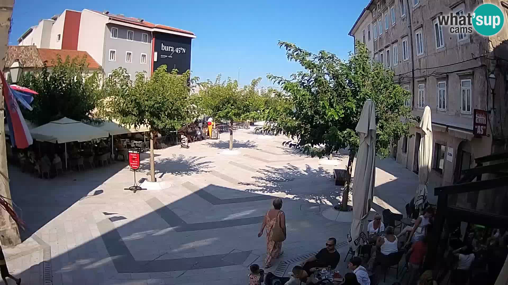 Centre de la ville de Senj – Place Pavlin – Live Cam Dalmatie
