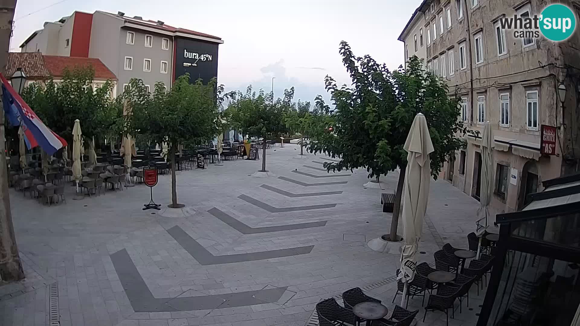 Centre de la ville de Senj – Place Pavlin – Live Cam Dalmatie