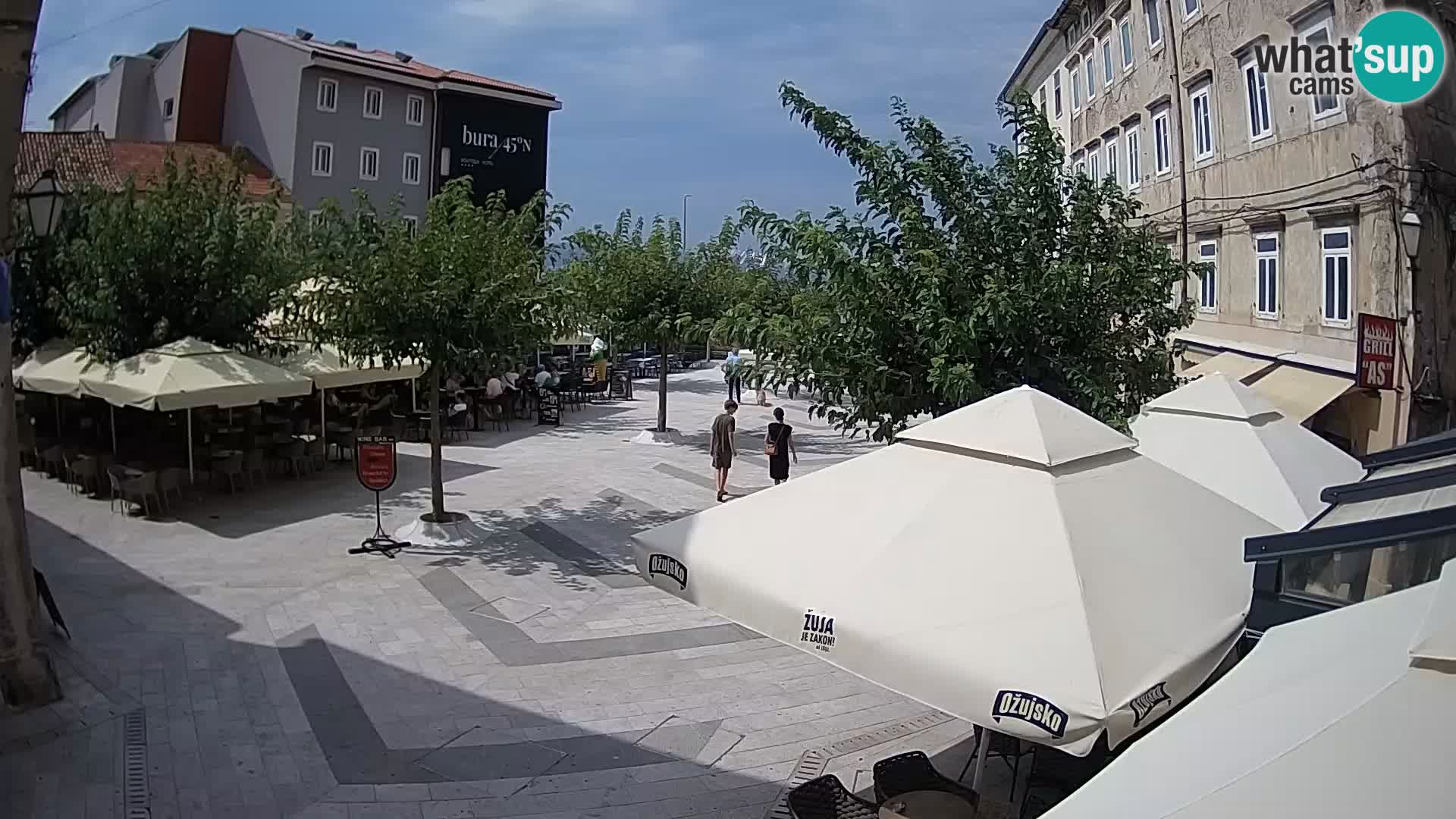 Center of Senj city – Pavlin square – Live Cam Dalmatia