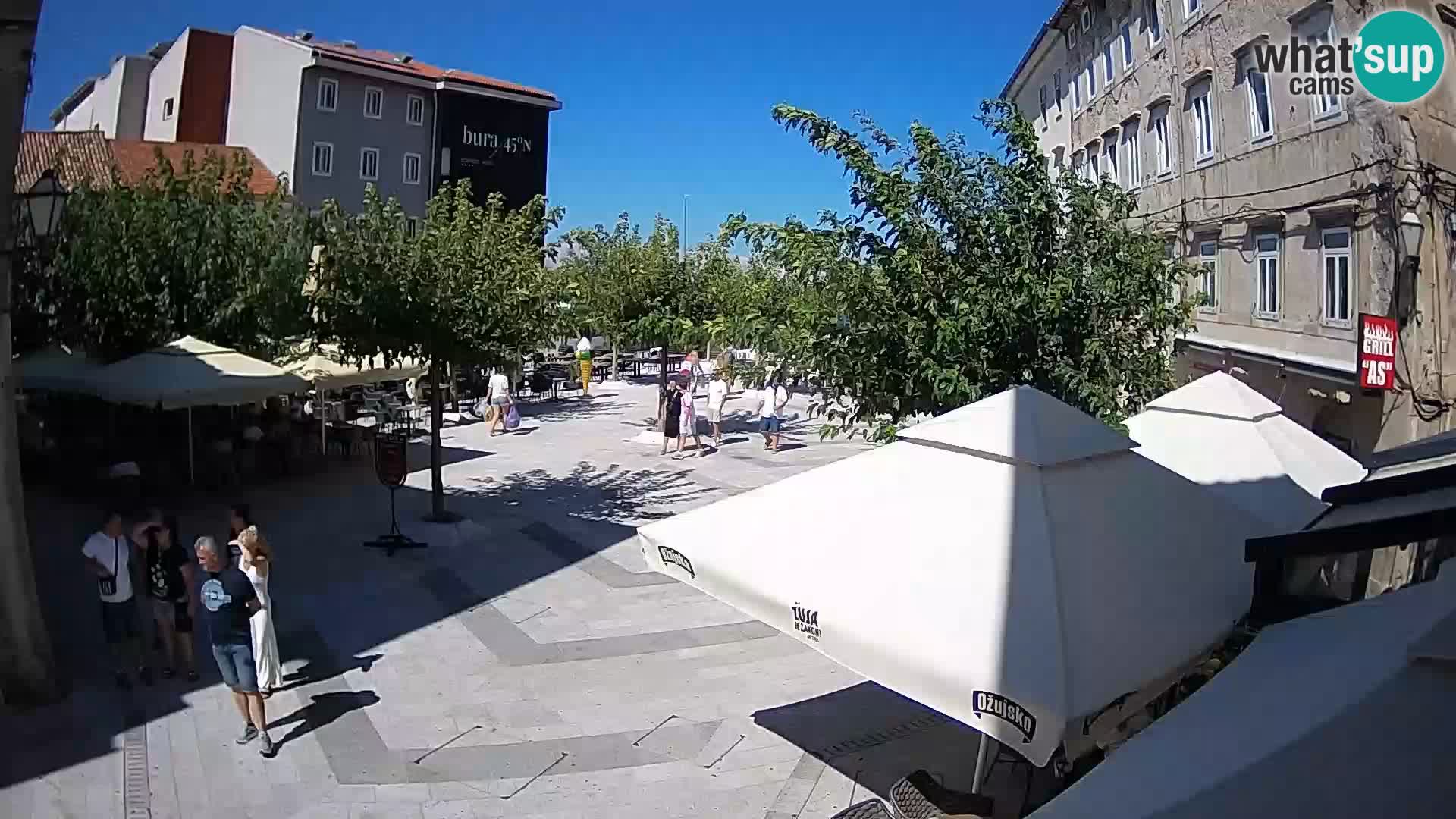 Center of Senj city – Pavlin square – Live Cam Dalmatia