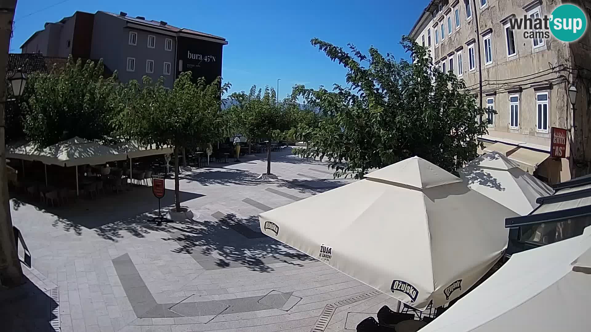 Centro della città di Senj – Piazza Pavlin – Live Cam Dalmazia