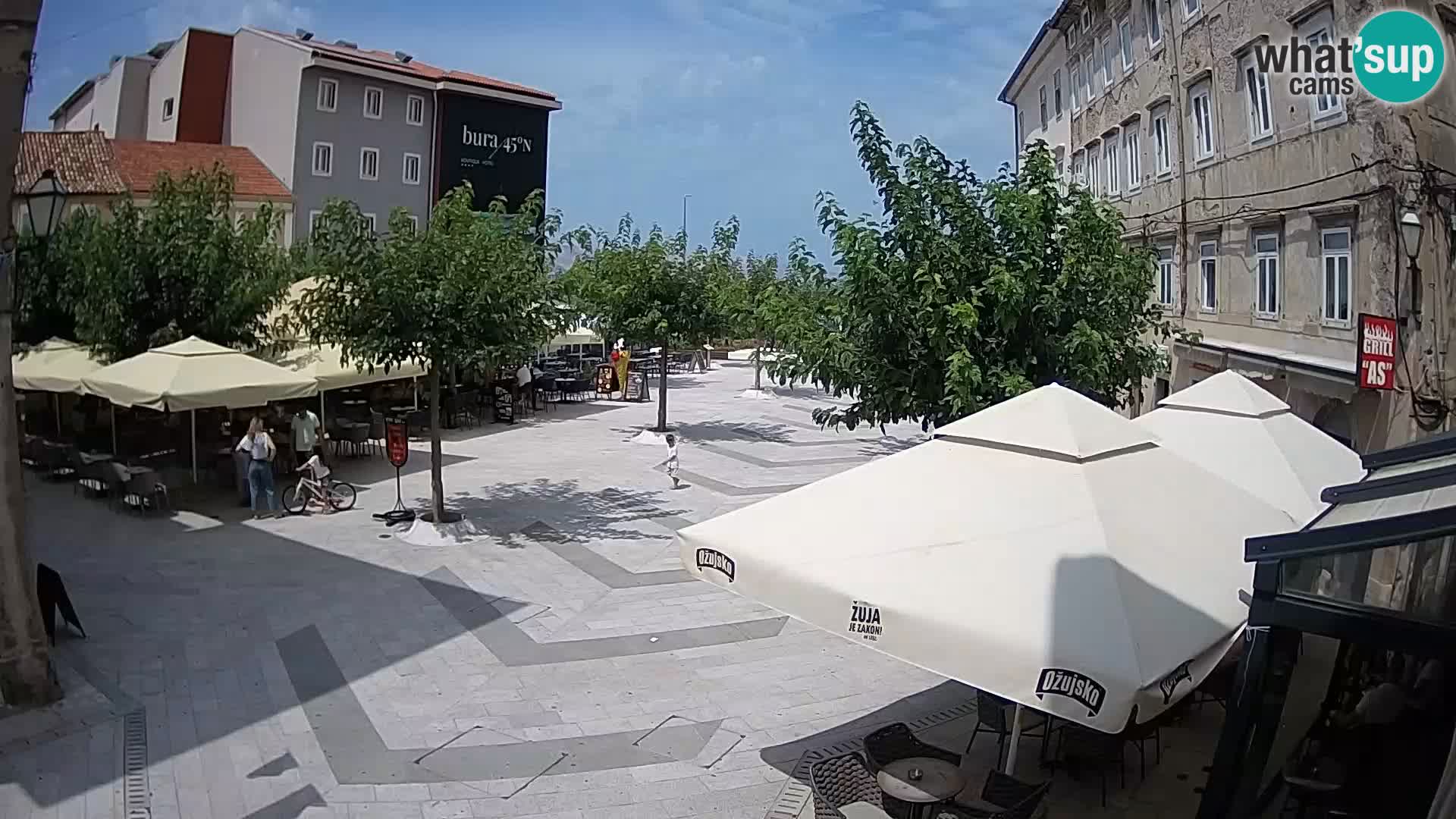 Center of Senj city – Pavlin square – Live Cam Dalmatia