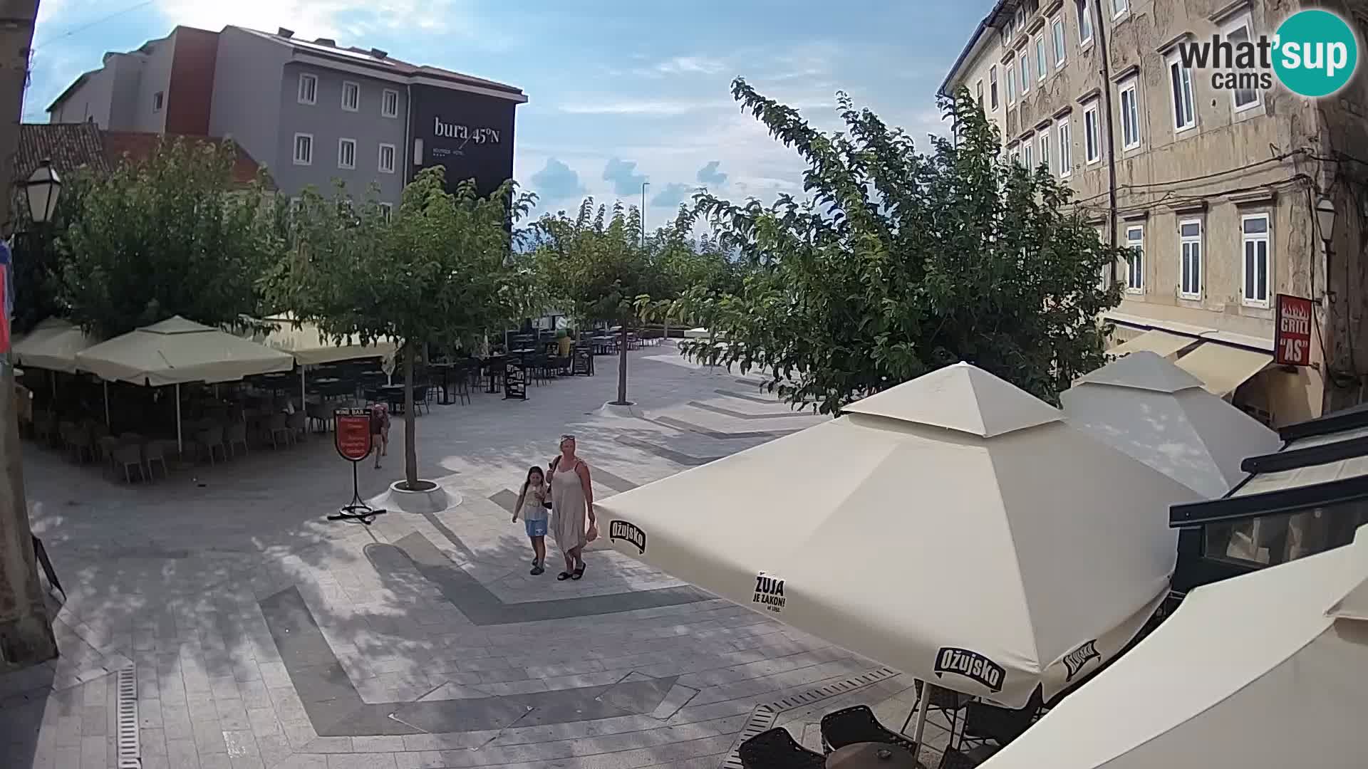 Centro della città di Senj – Piazza Pavlin – Live Cam Dalmazia