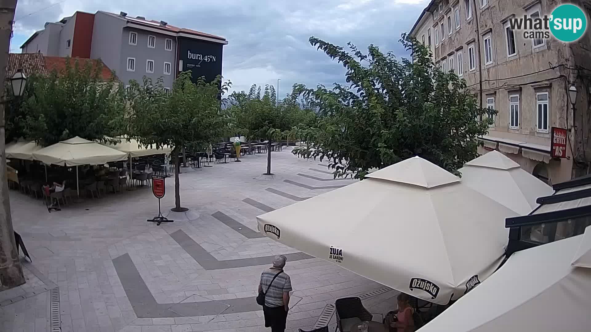 Centro della città di Senj – Piazza Pavlin – Live Cam Dalmazia