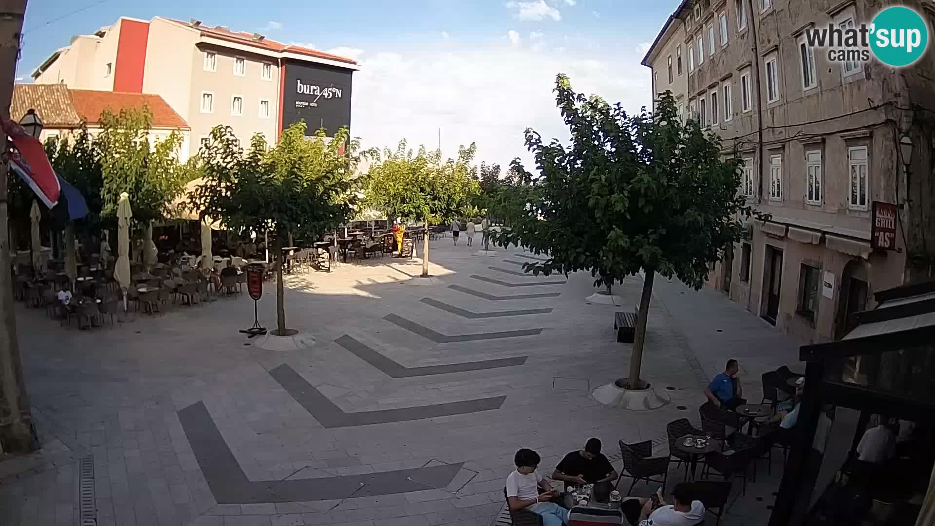 Center of Senj city – Pavlin square – Live Cam Dalmatia