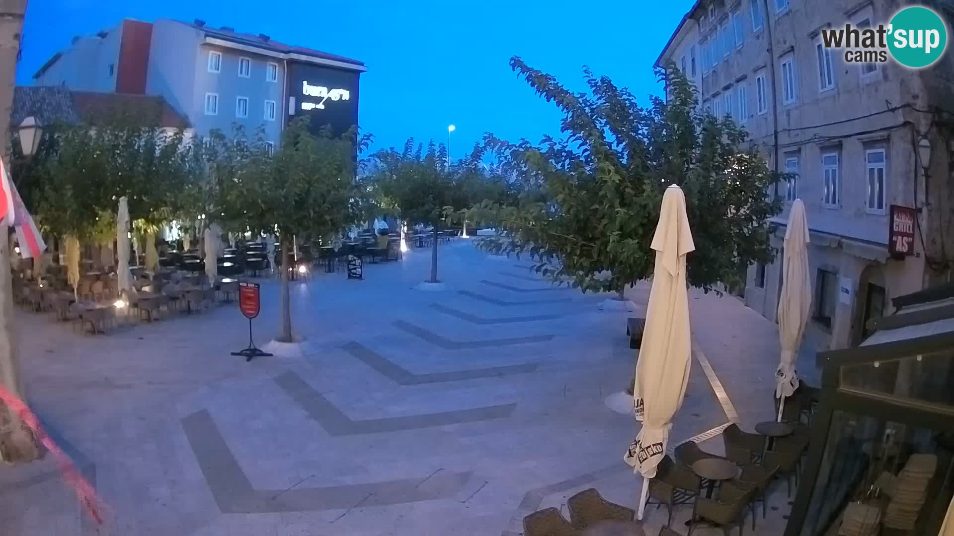 Centro della città di Senj – Piazza Pavlin – Live Cam Dalmazia