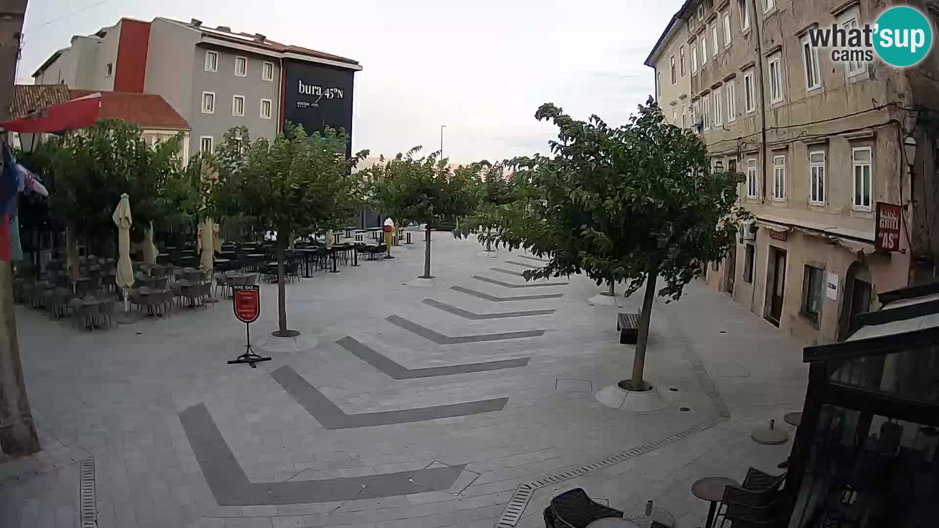 Centro della città di Senj – Piazza Pavlin – Live Cam Dalmazia