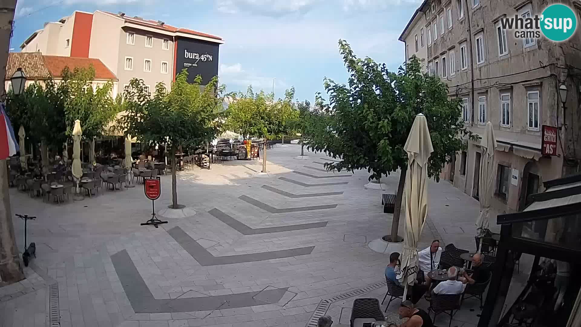 Centre de la ville de Senj – Place Pavlin – Live Cam Dalmatie