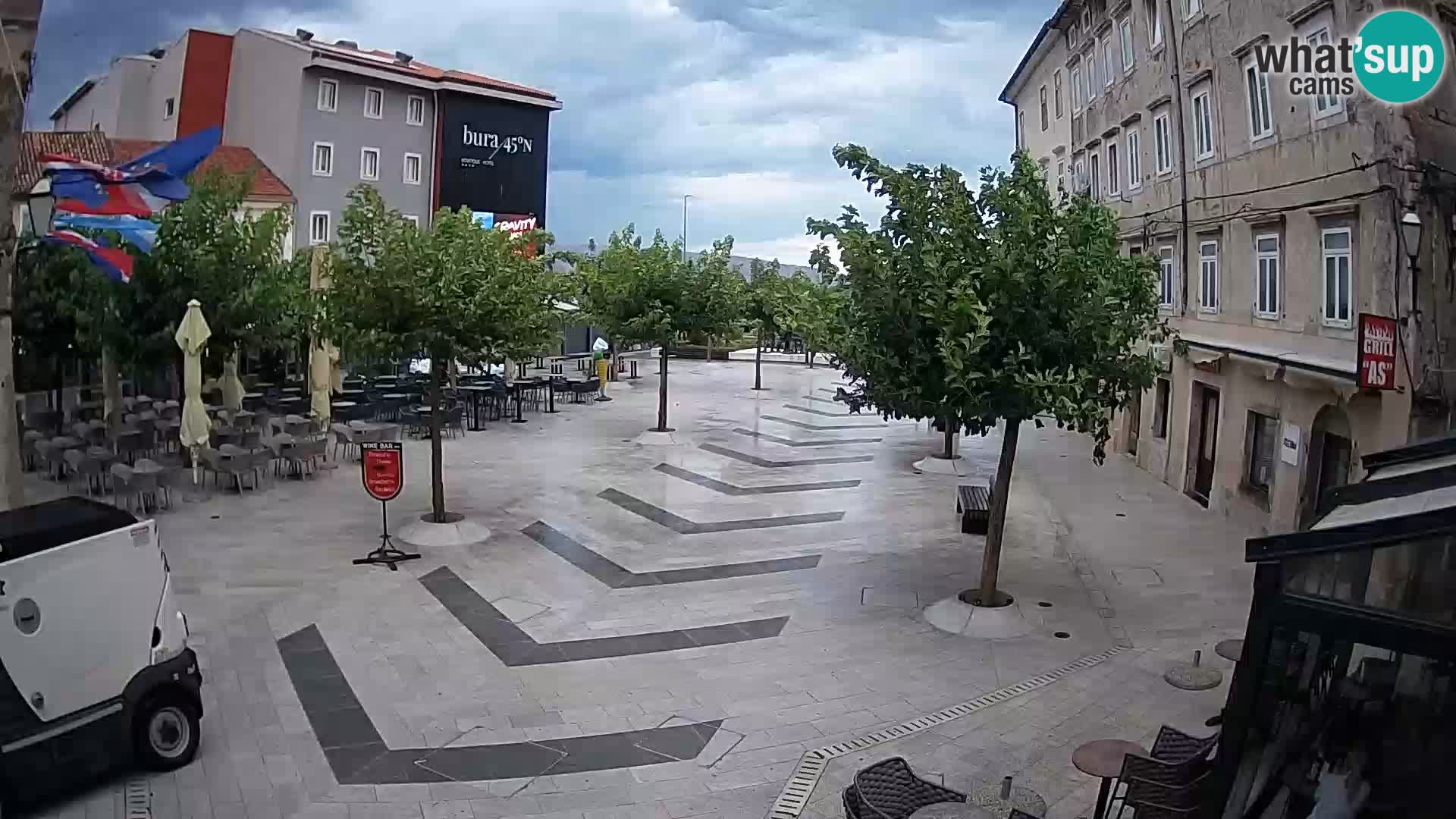 Centro della città di Senj – Piazza Pavlin – Live Cam Dalmazia