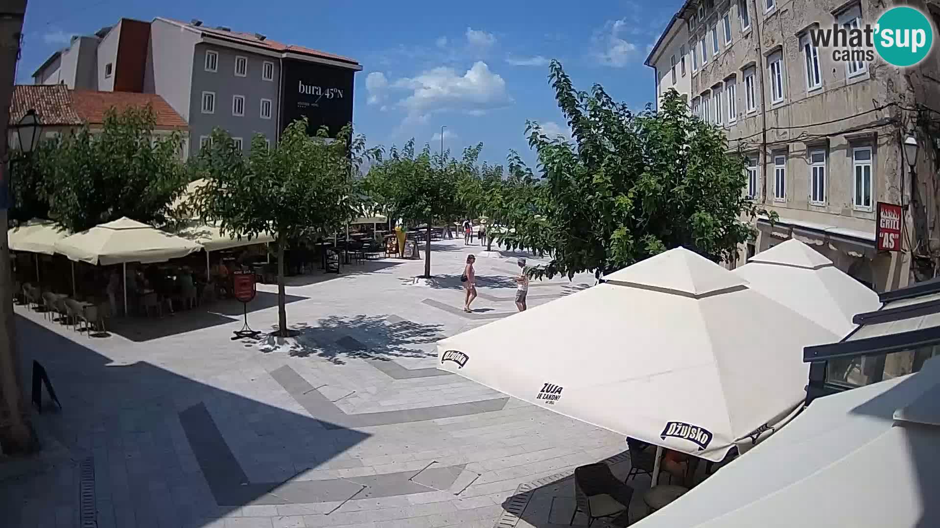 Centre de la ville de Senj – Place Pavlin – Live Cam Dalmatie
