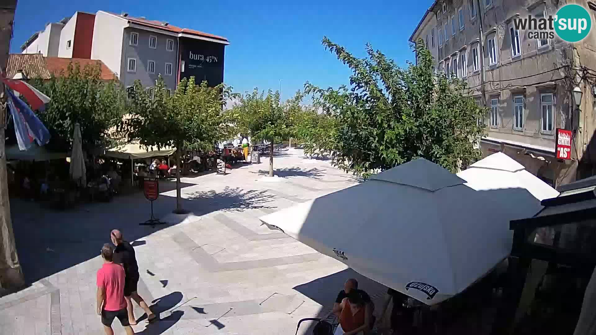 Centro de la ciudad de Senj – plaza Pavlin – Live Cam Dalmacia