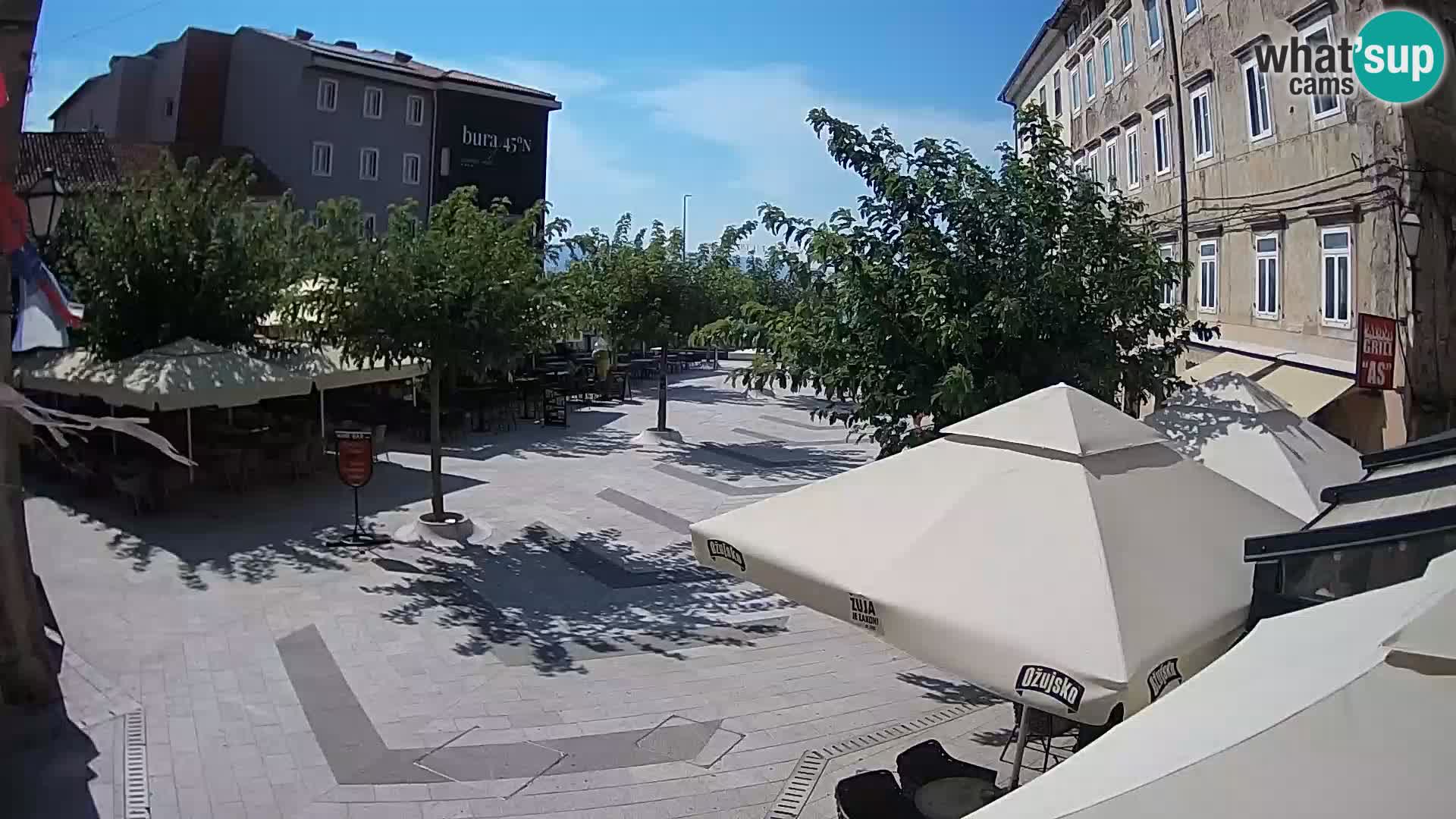 Centro de la ciudad de Senj – plaza Pavlin – Live Cam Dalmacia