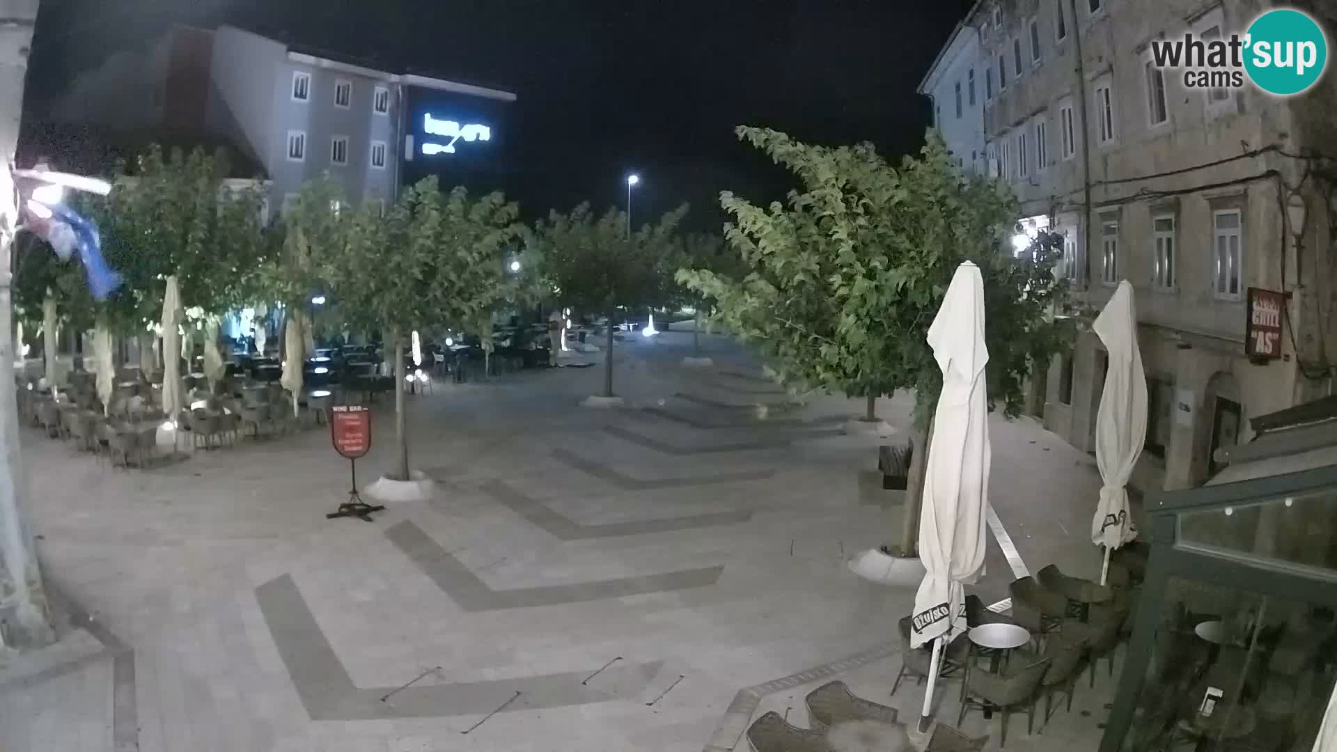 Centro de la ciudad de Senj – plaza Pavlin – Live Cam Dalmacia