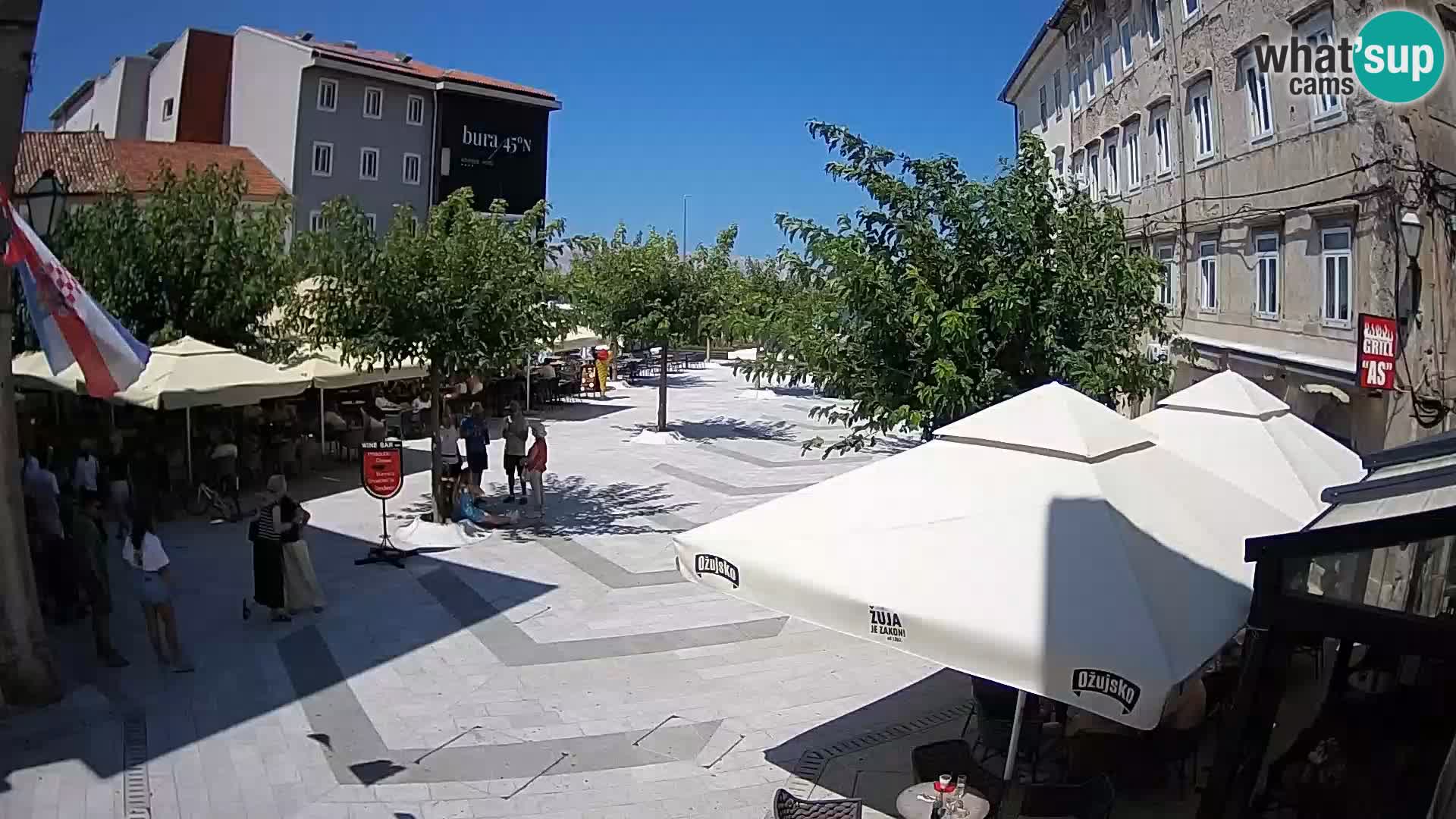 Centre de la ville de Senj – Place Pavlin – Live Cam Dalmatie