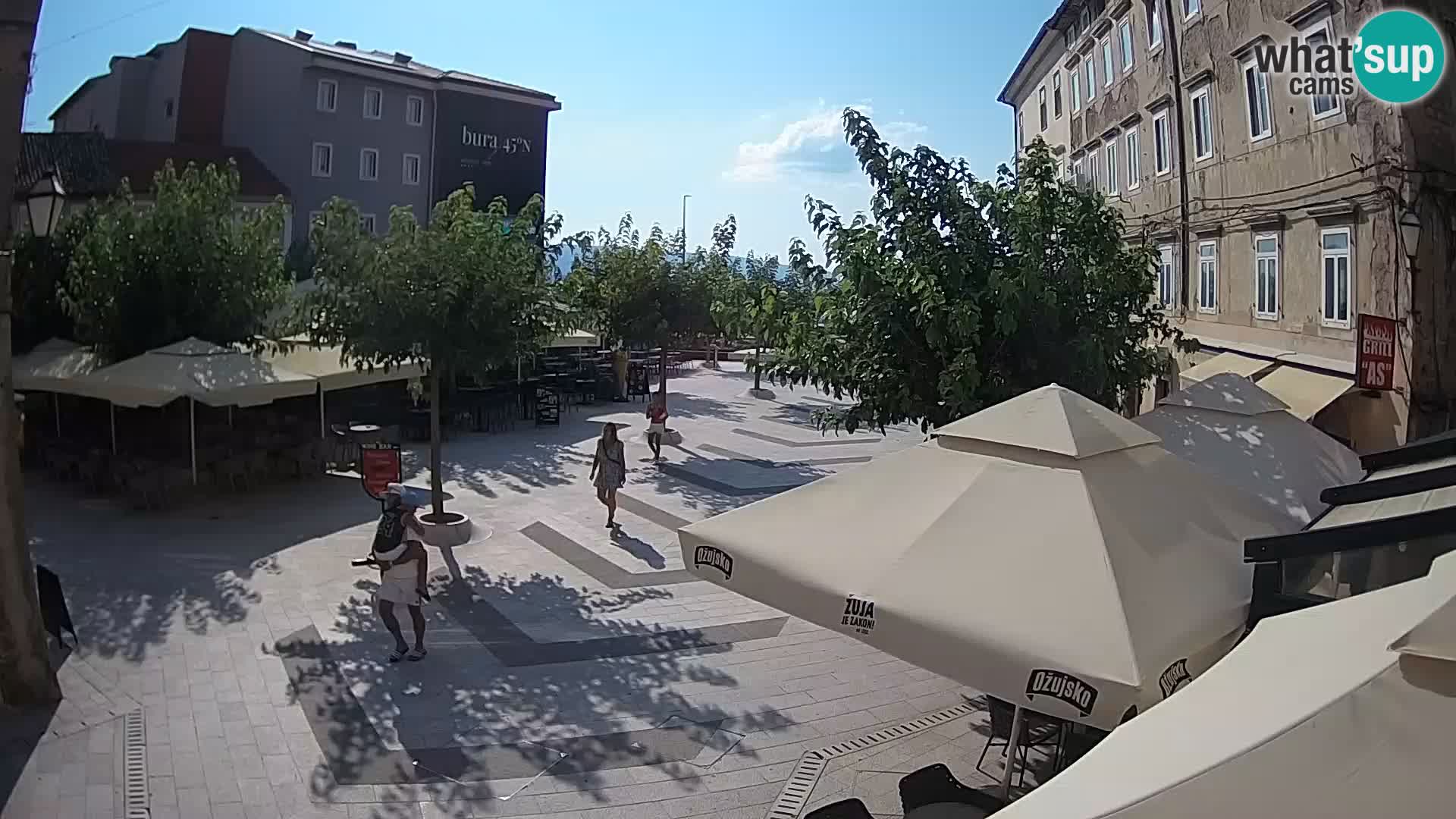 Centro della città di Senj – Piazza Pavlin – Live Cam Dalmazia
