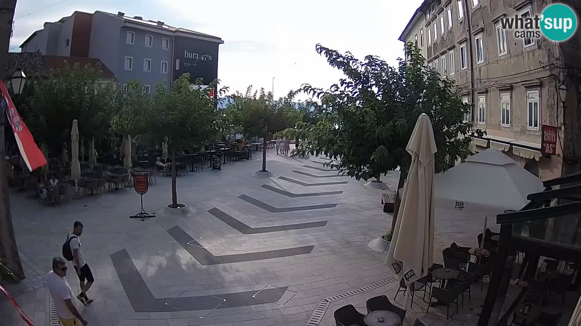 Centro de la ciudad de Senj – plaza Pavlin – Live Cam Dalmacia
