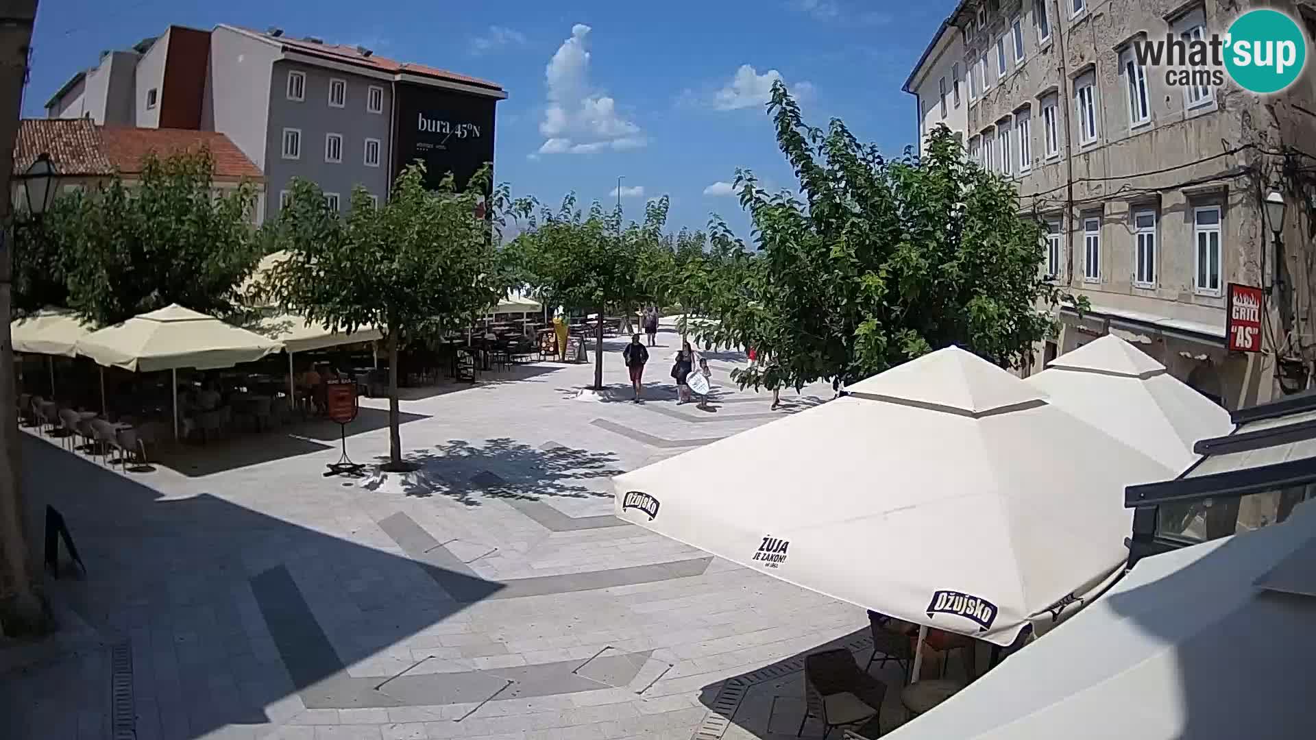Centre de la ville de Senj – Place Pavlin – Live Cam Dalmatie