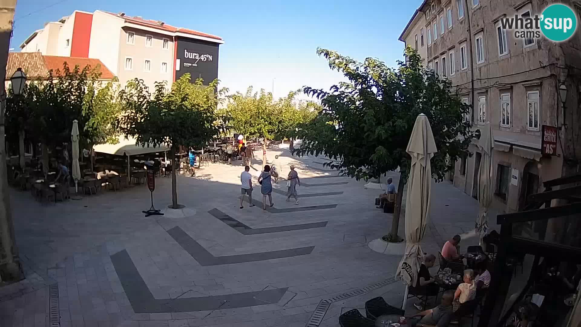 Center of Senj city – Pavlin square – Live Cam Dalmatia