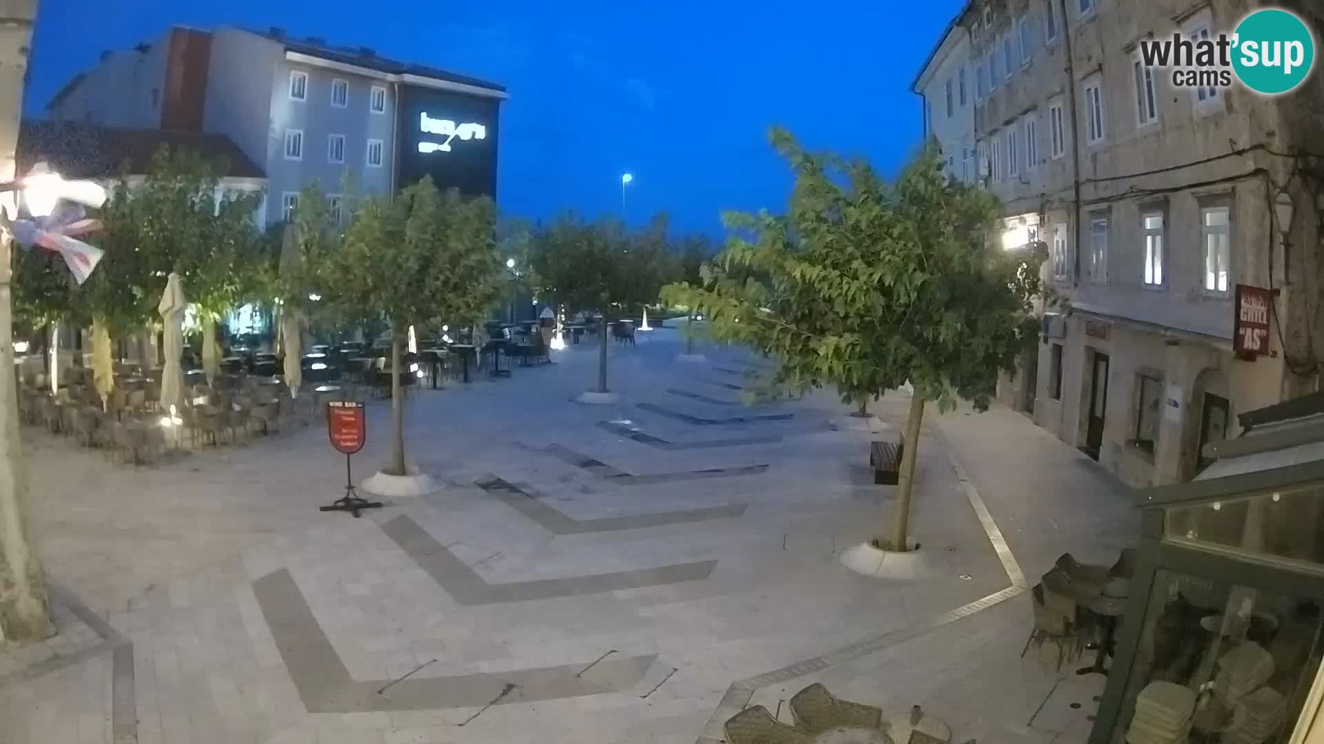 Centro de la ciudad de Senj – plaza Pavlin – Live Cam Dalmacia