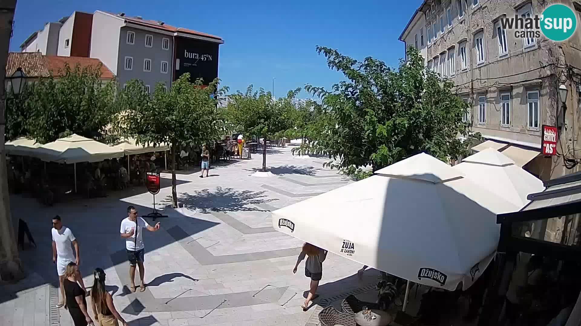 Center of Senj city – Pavlin square – Live Cam Dalmatia