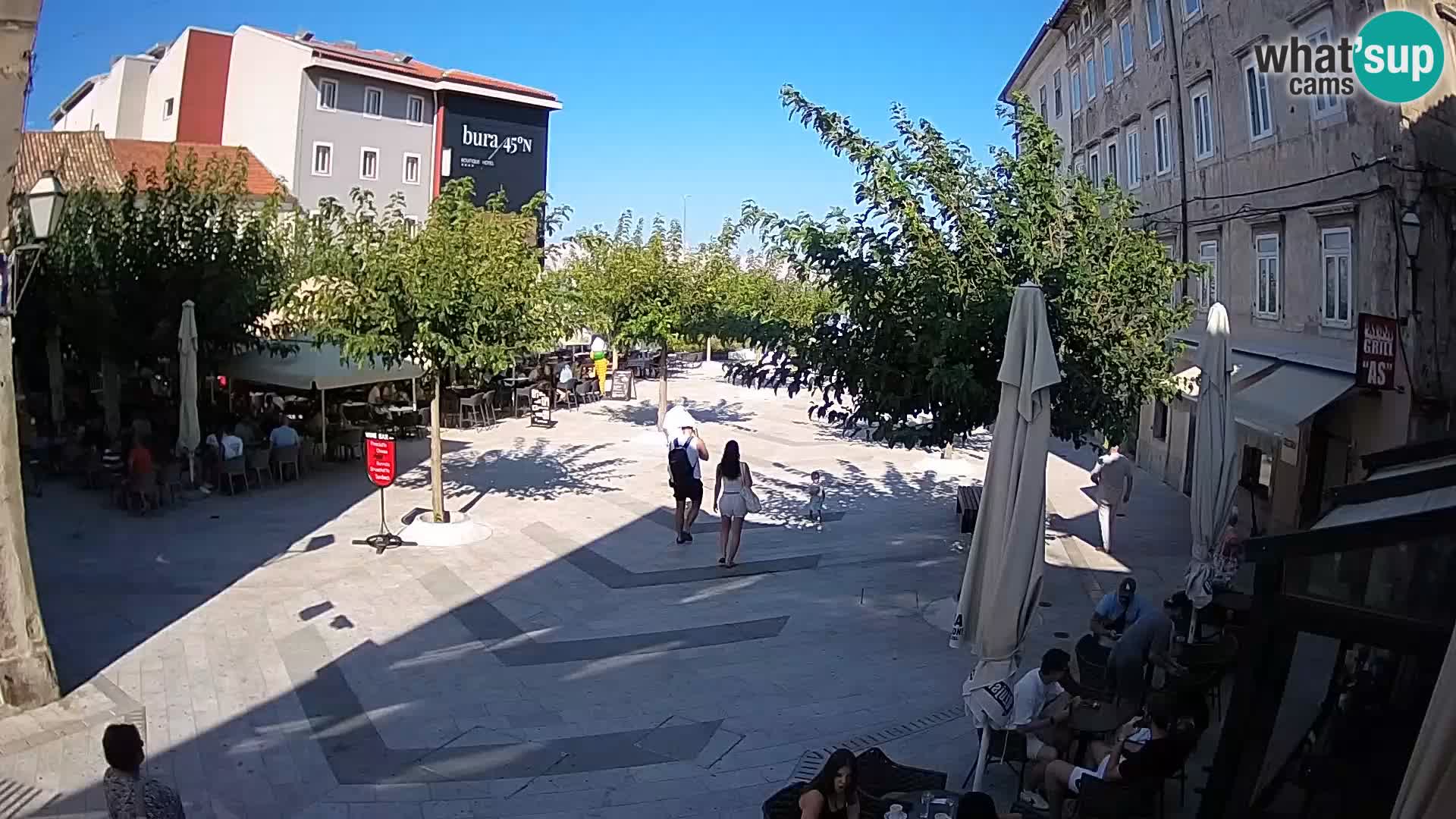 Center of Senj city – Pavlin square – Live Cam Dalmatia