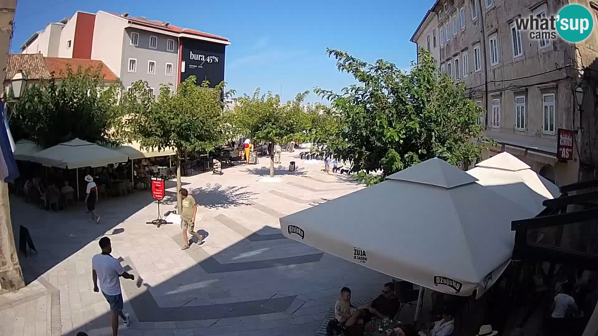 Center of Senj city – Pavlin square – Live Cam Dalmatia