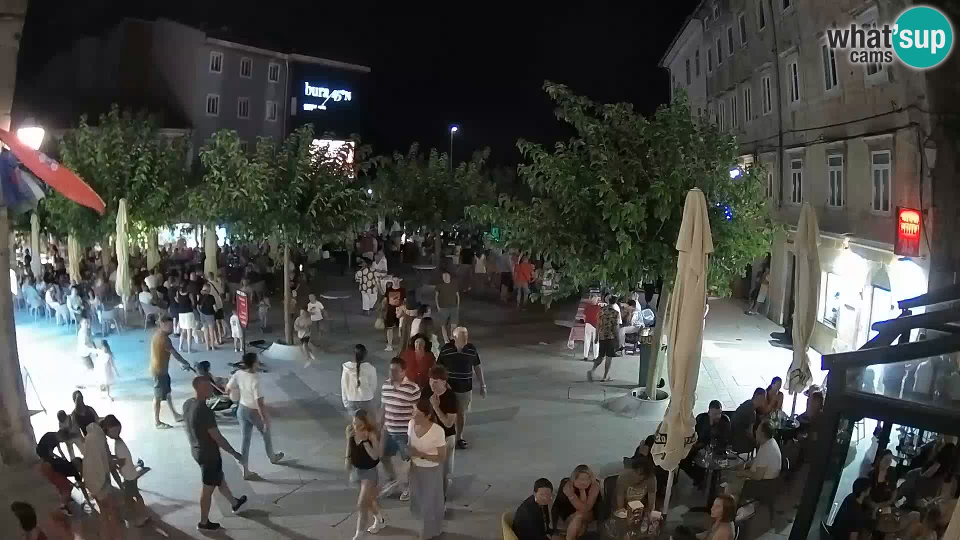 Zentrum der Stadt Senj – Pavlin platz – Live Cam Dalmatia