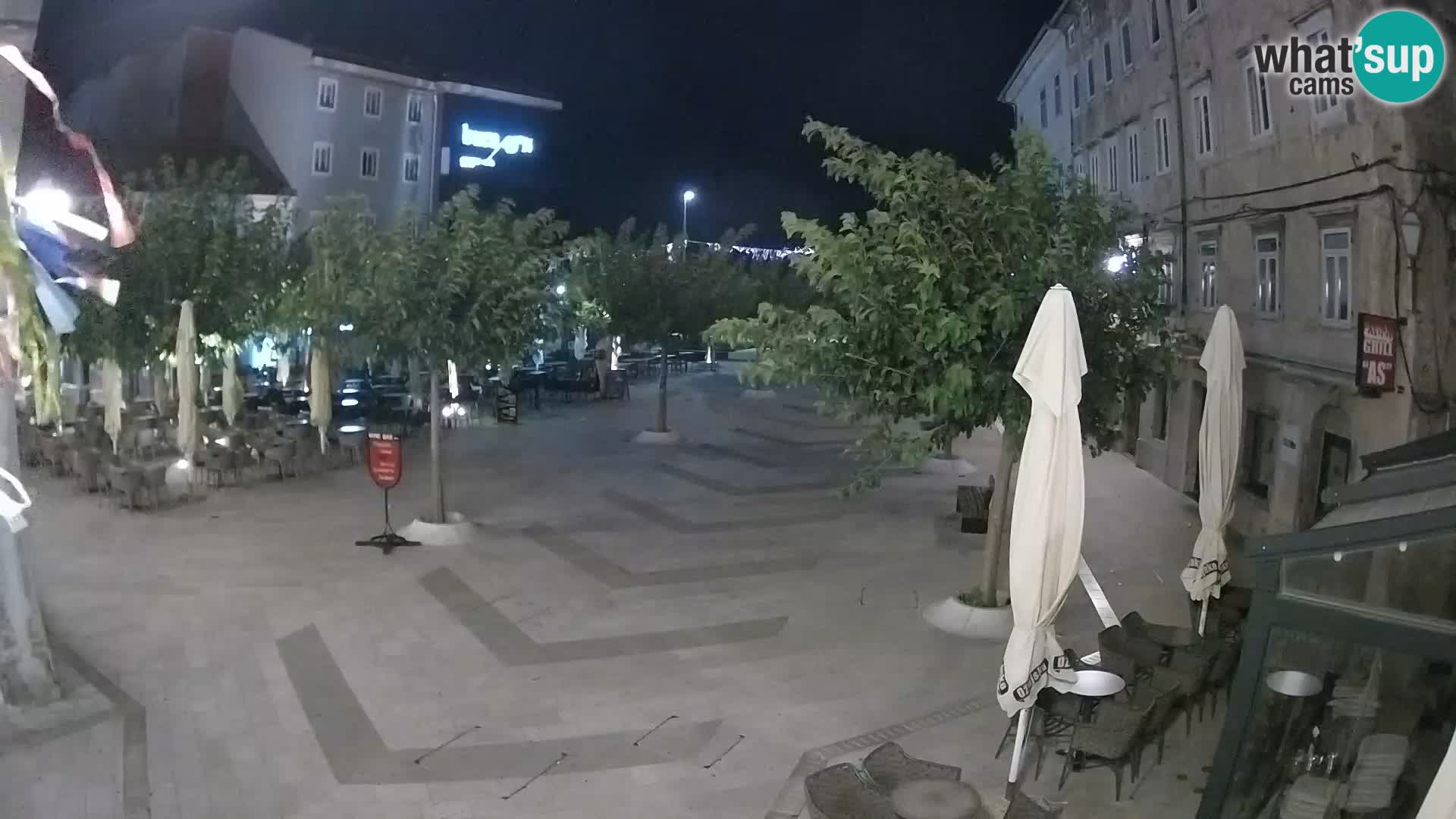 Centro de la ciudad de Senj – plaza Pavlin – Live Cam Dalmacia