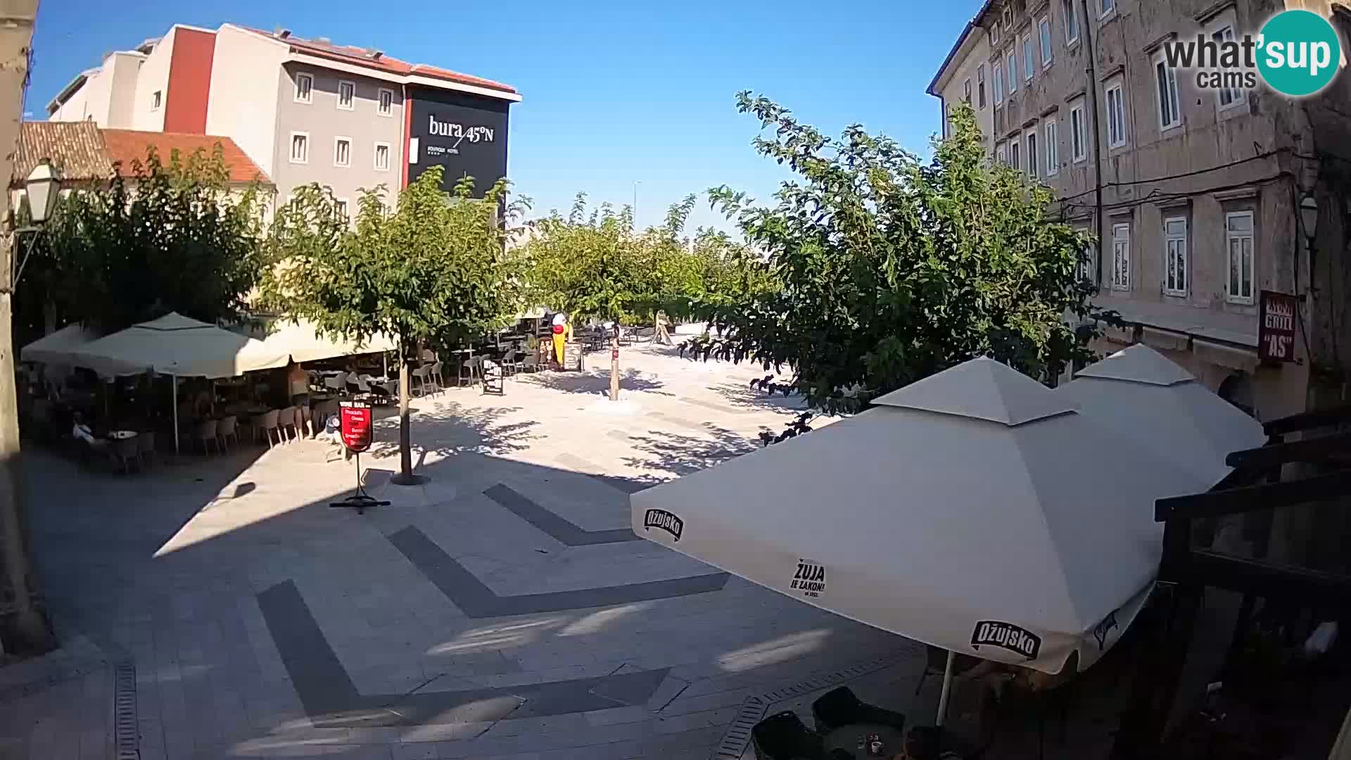 Center mesta Senj – Pavlinski trg – spletne kamere Dalmacija