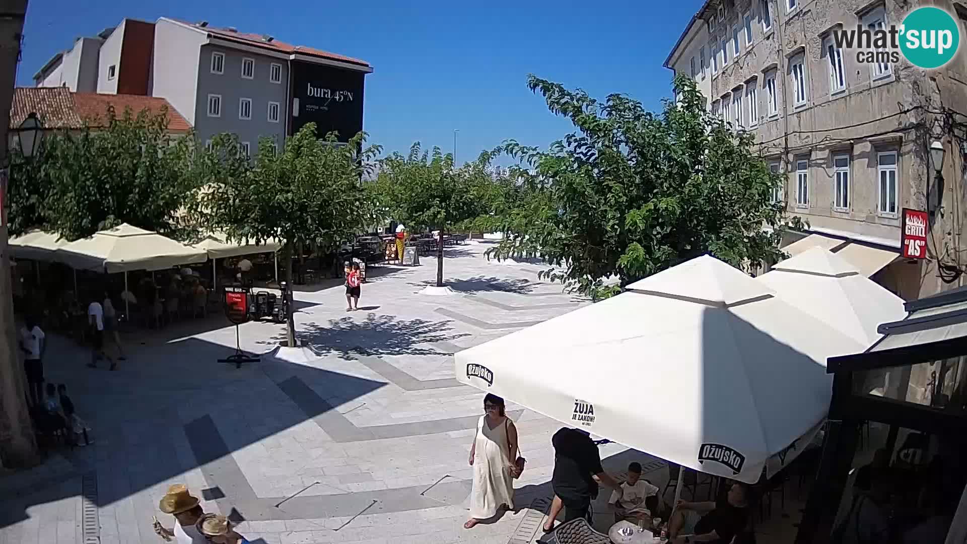 Centro della città di Senj – Piazza Pavlin – Live Cam Dalmazia