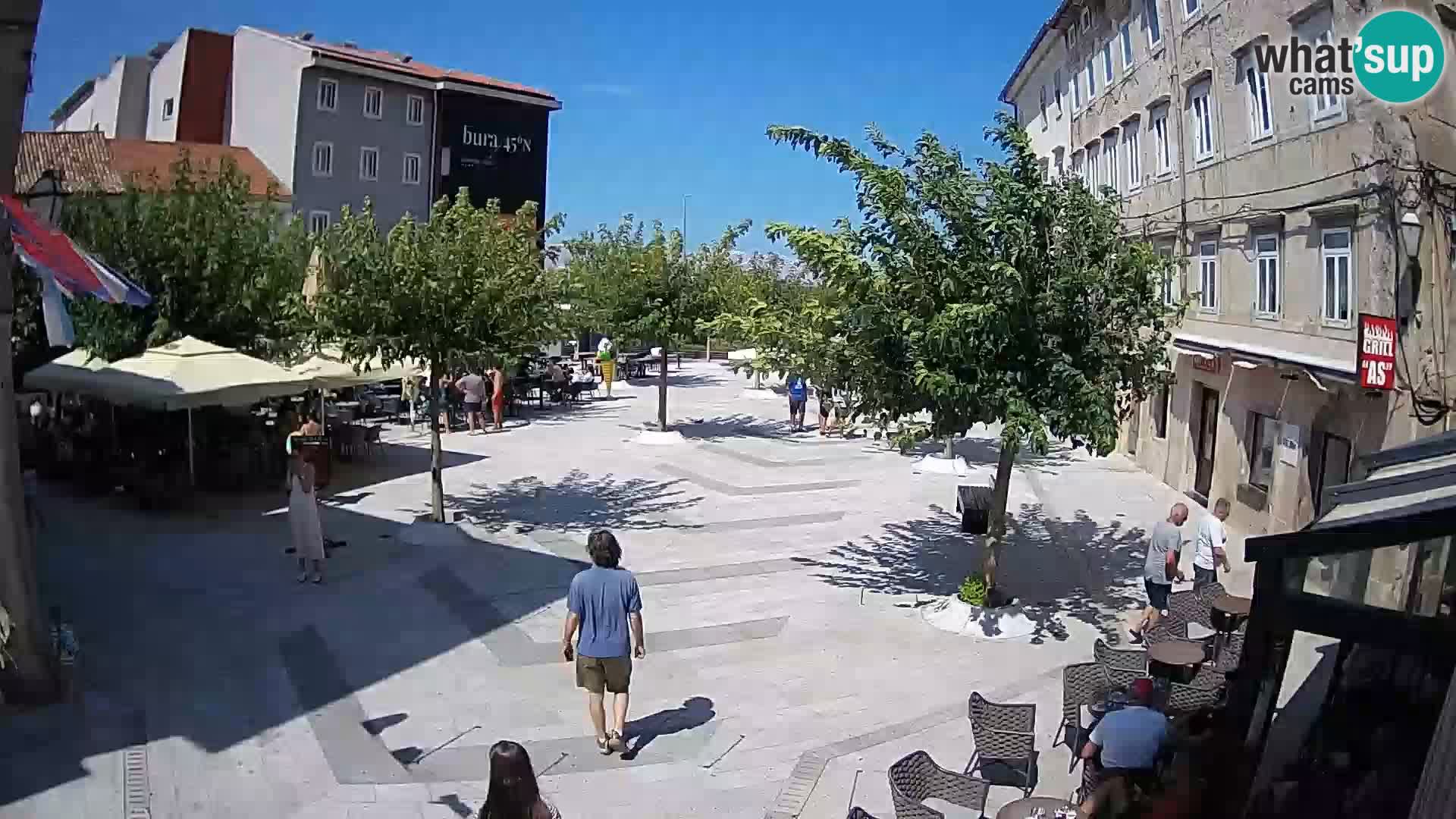 Centre de la ville de Senj – Place Pavlin – Live Cam Dalmatie
