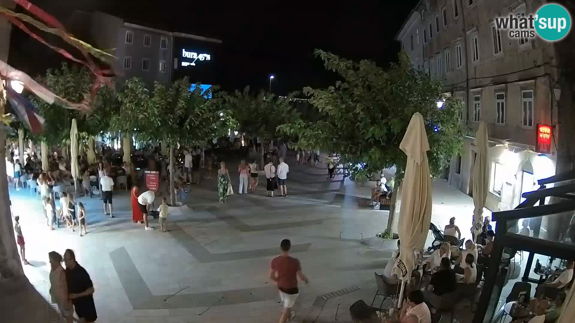 Zentrum der Stadt Senj – Pavlin platz – Live Cam Dalmatia