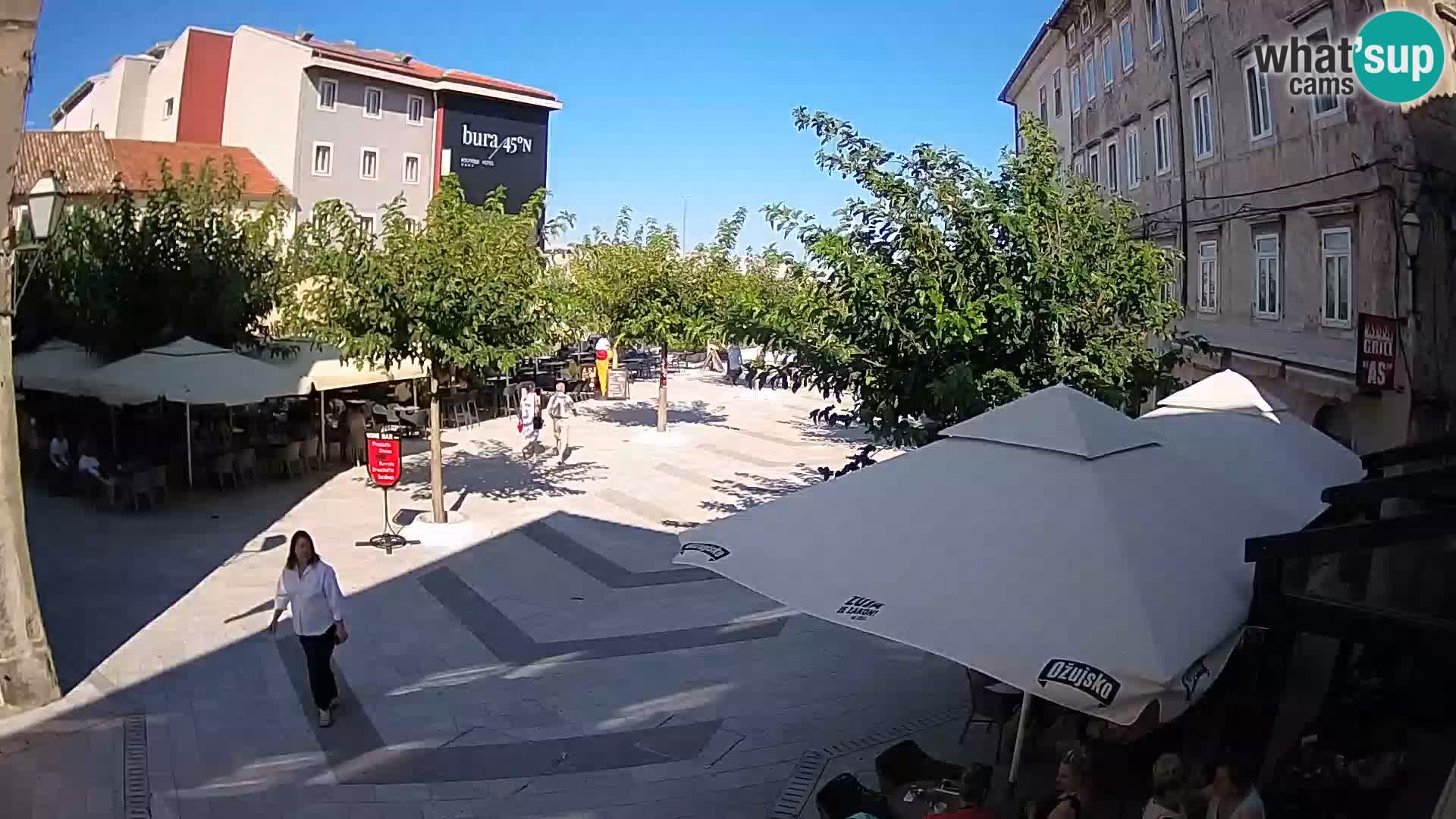 Centre de la ville de Senj – Place Pavlin – Live Cam Dalmatie