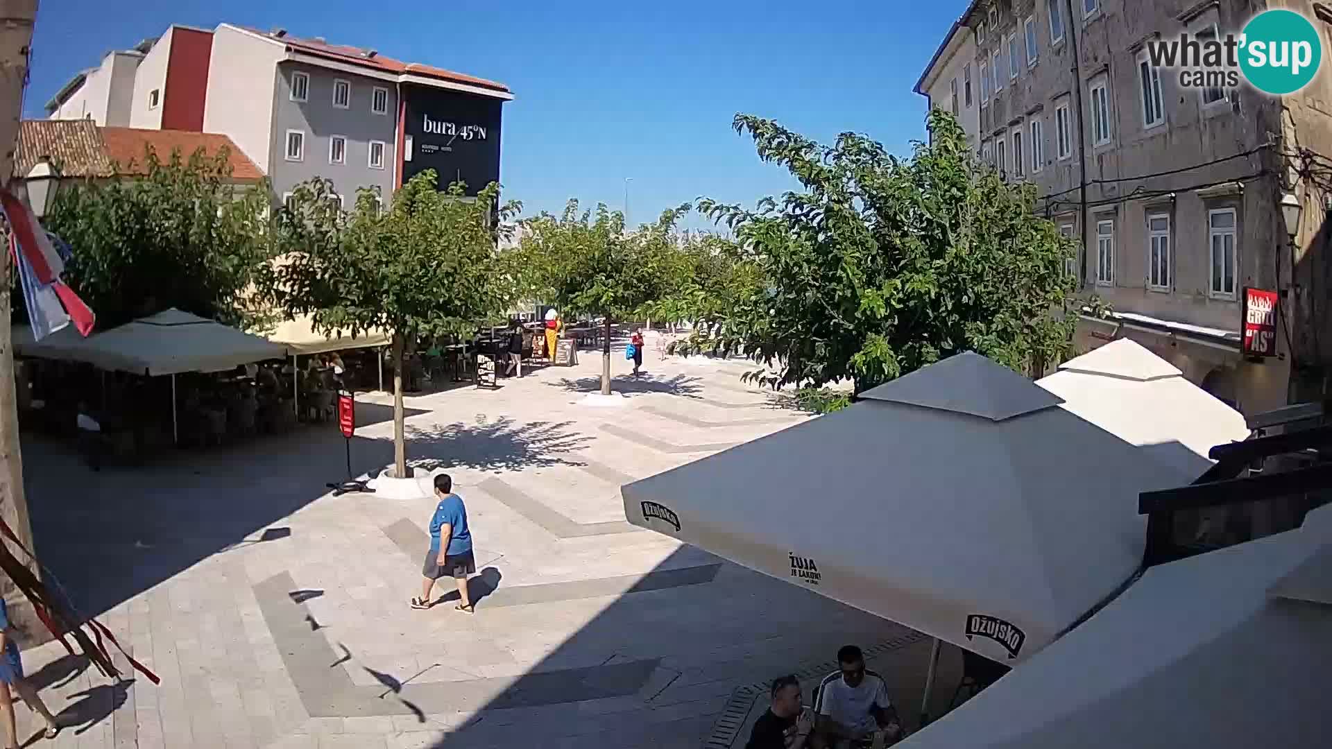 Center of Senj city – Pavlin square – Live Cam Dalmatia