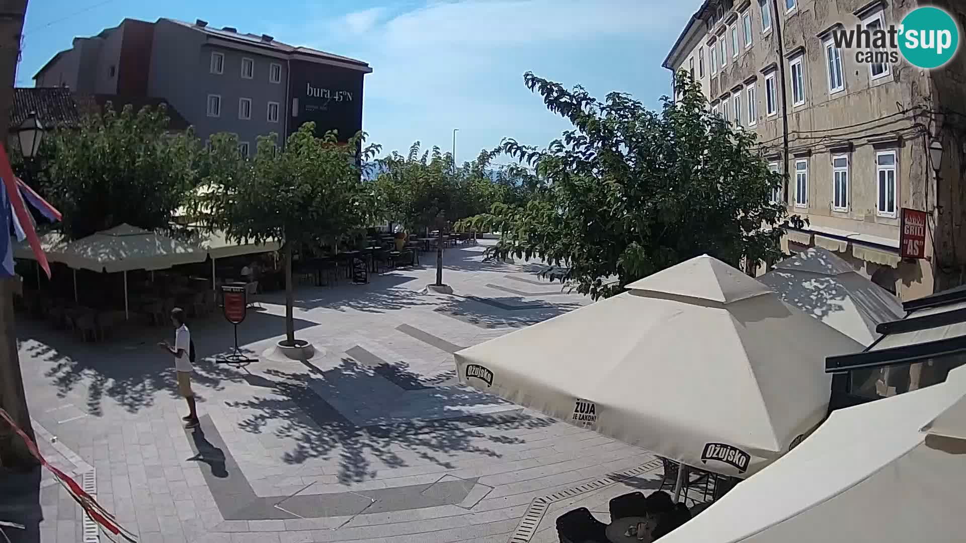 Centre de la ville de Senj – Place Pavlin – Live Cam Dalmatie
