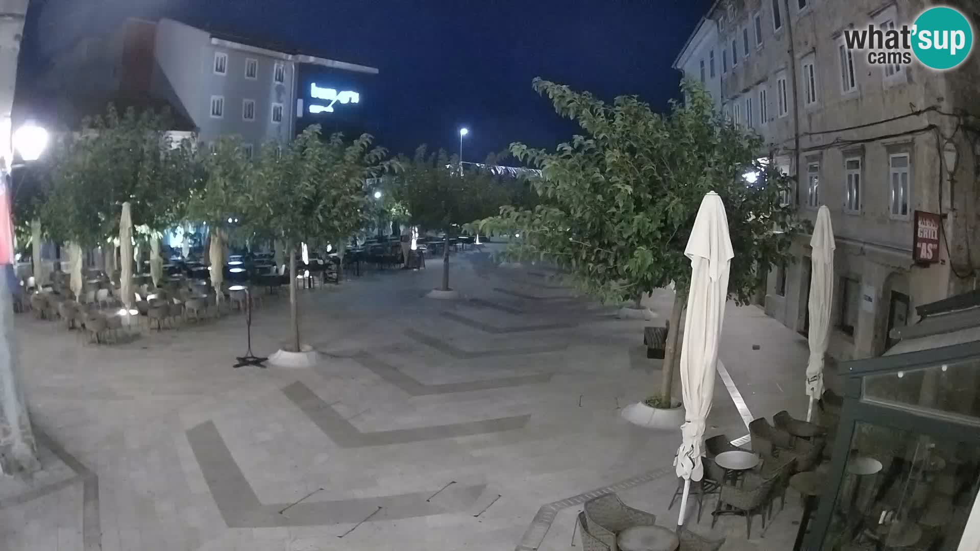 Centre de la ville de Senj – Place Pavlin – Live Cam Dalmatie