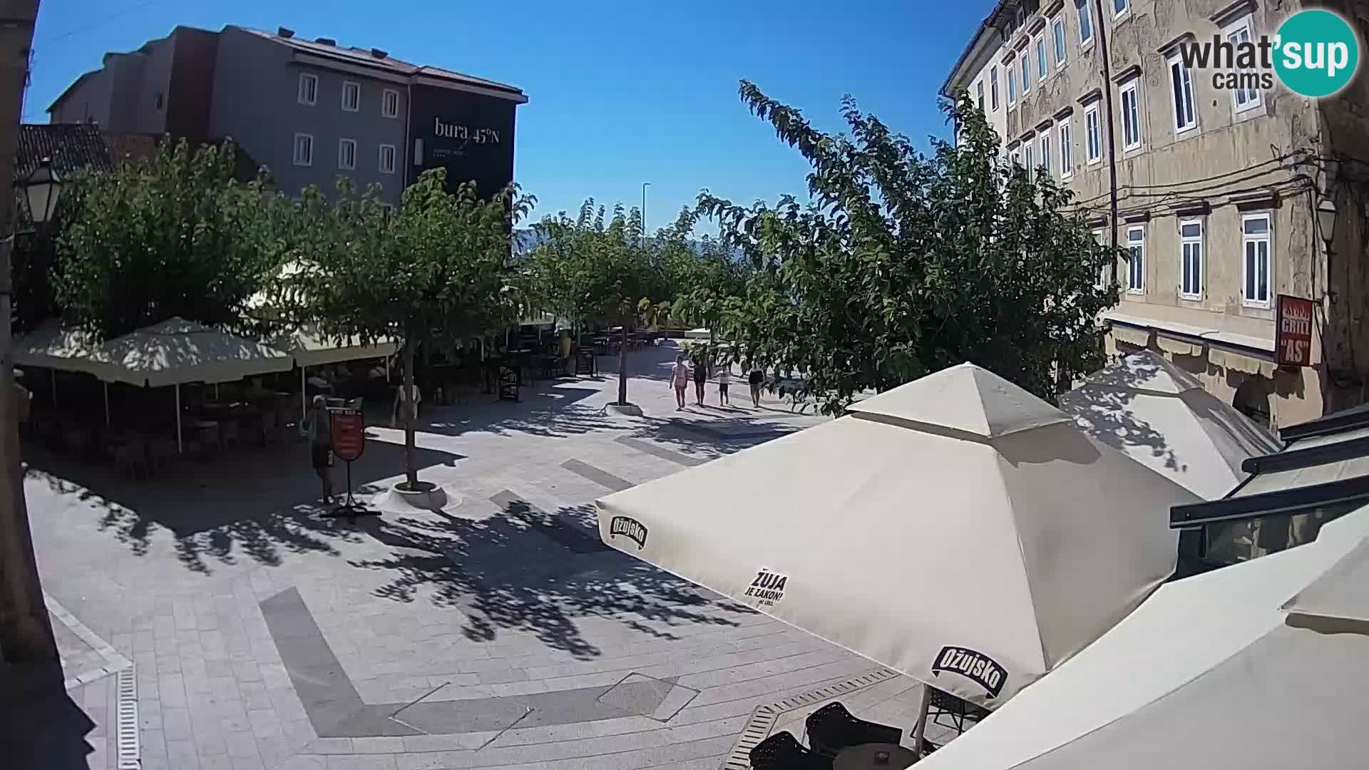 Centro de la ciudad de Senj – plaza Pavlin – Live Cam Dalmacia
