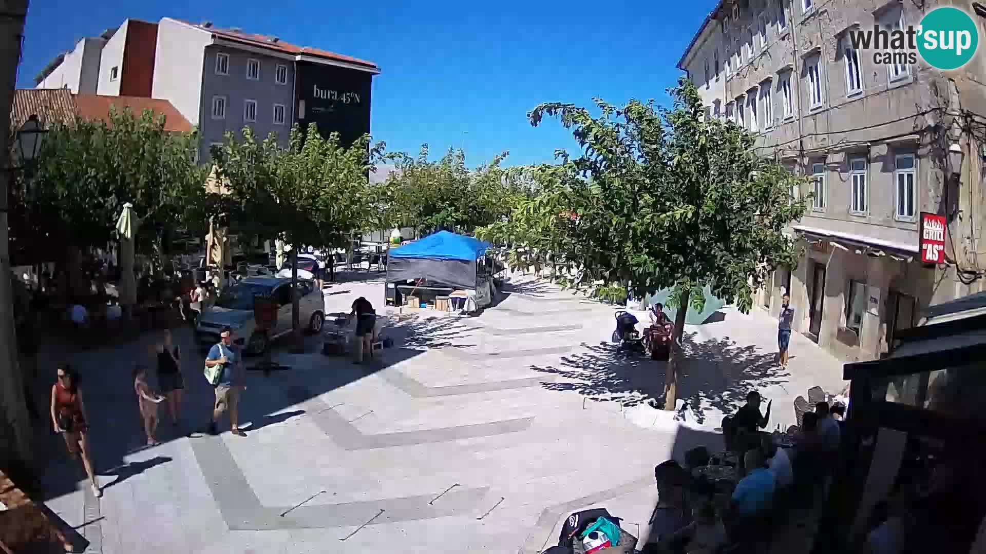 Centro de la ciudad de Senj – plaza Pavlin – Live Cam Dalmacia