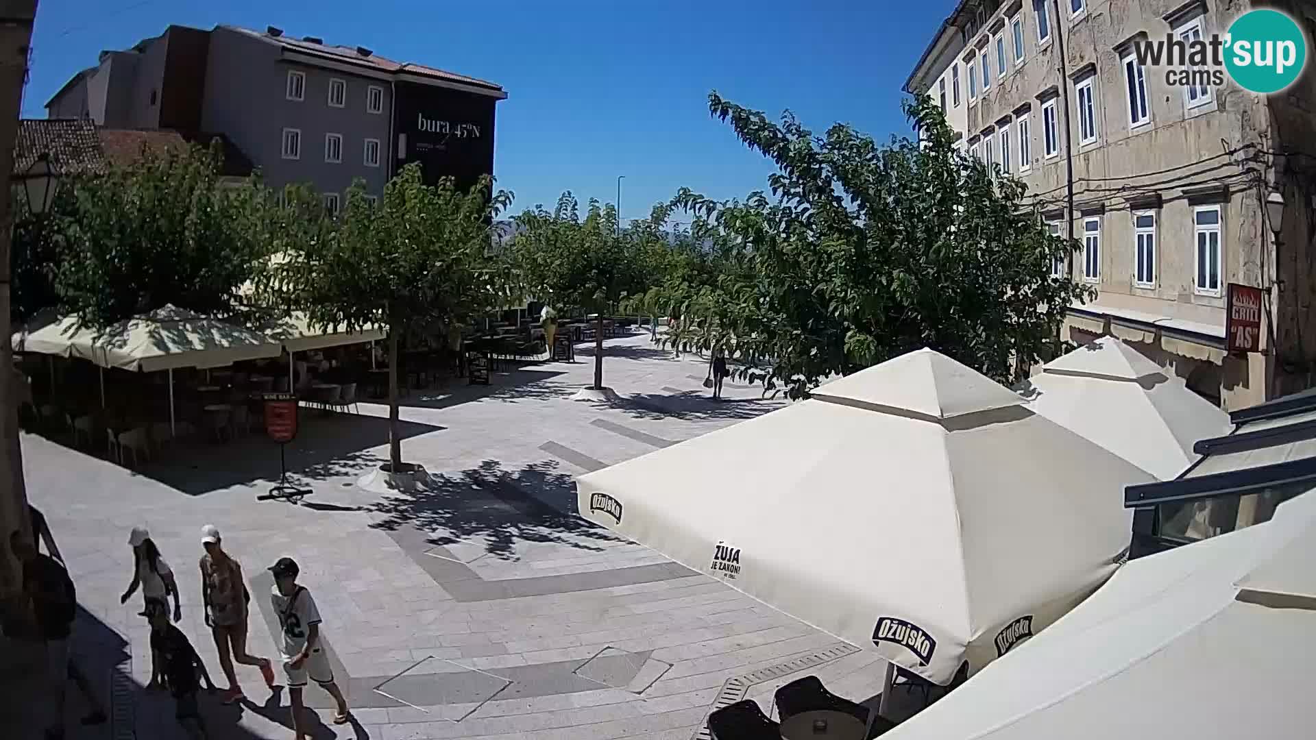 Center of Senj city – Pavlin square – Live Cam Dalmatia