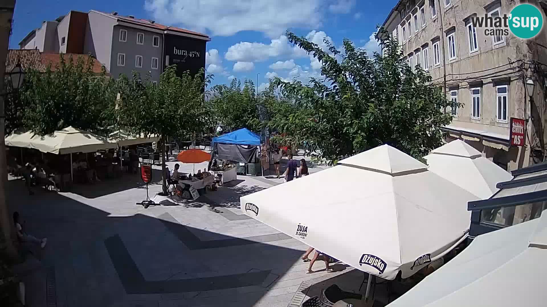 Center of Senj city – Pavlin square – Live Cam Dalmatia