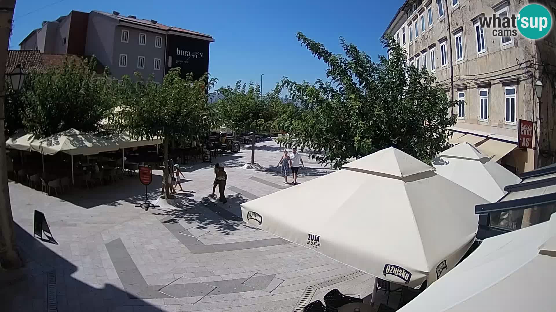 Center of Senj city – Pavlin square – Live Cam Dalmatia