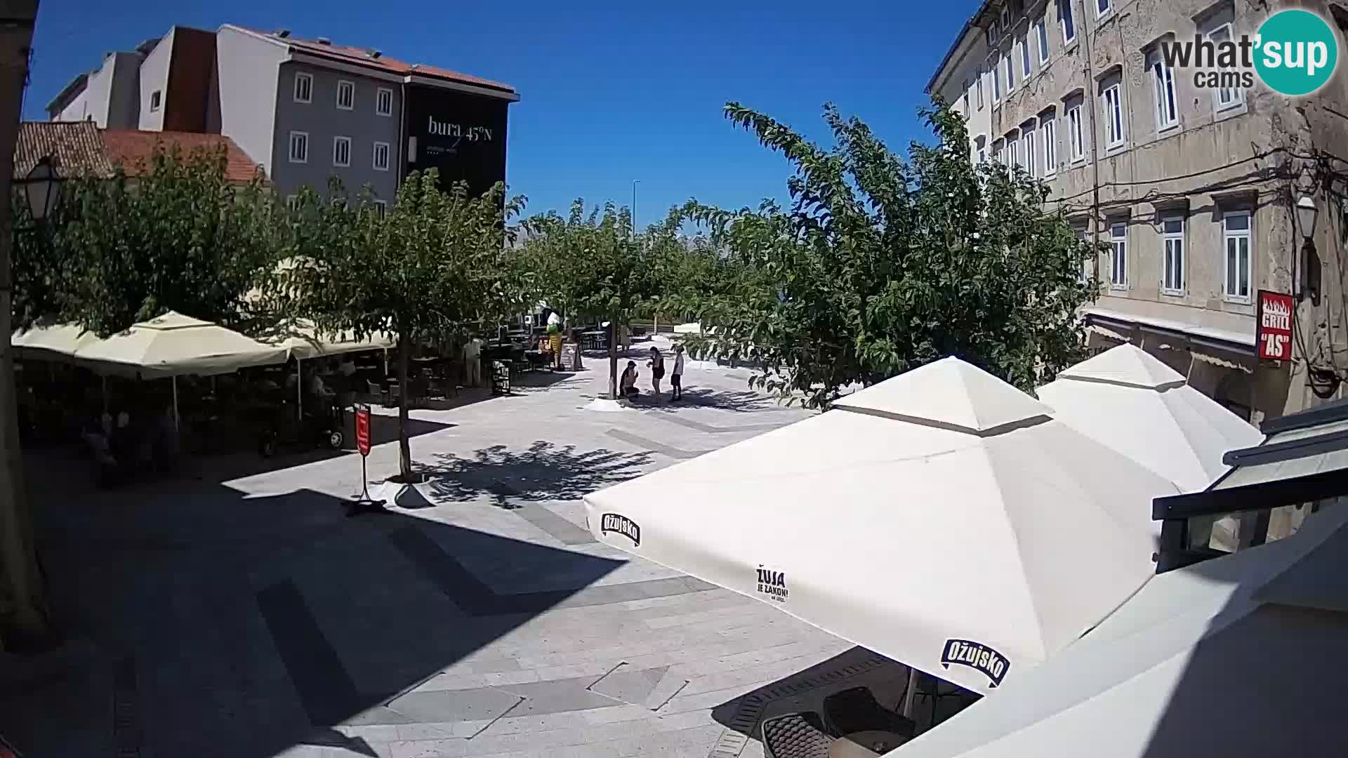 Center of Senj city – Pavlin square – Live Cam Dalmatia