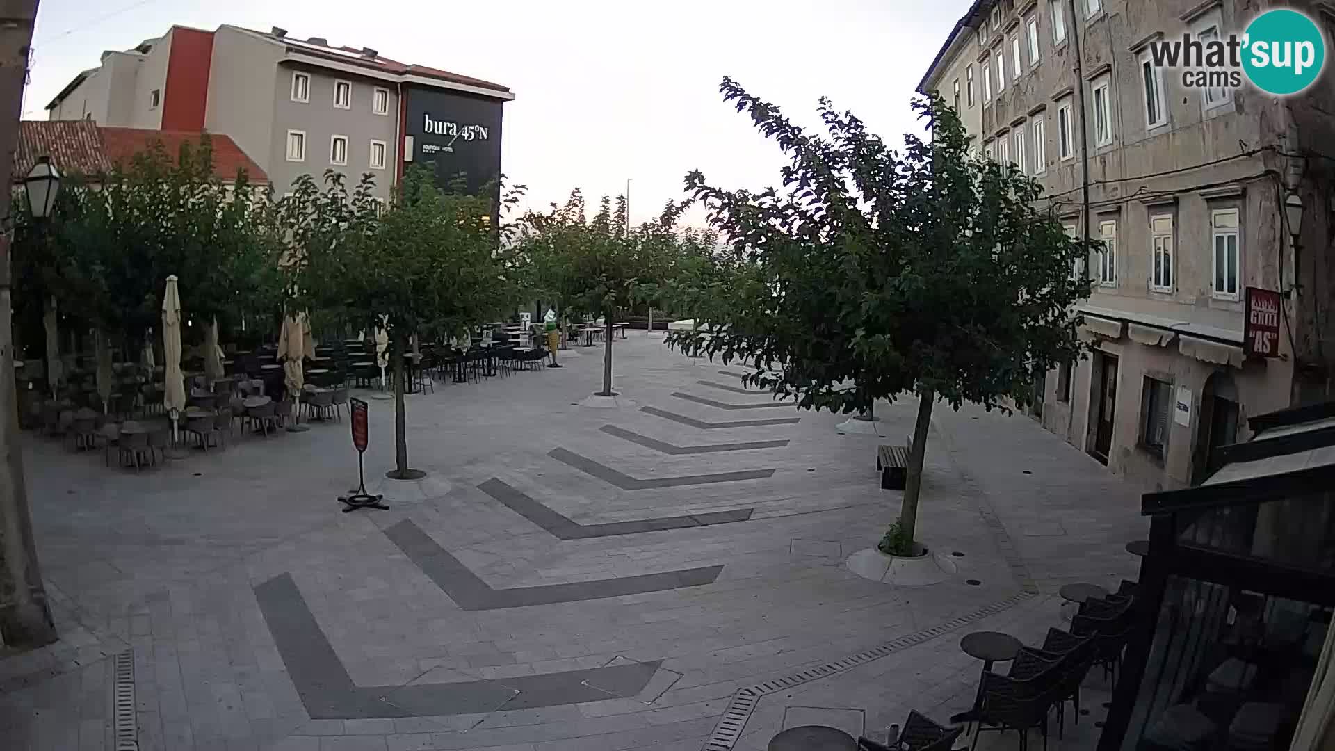 Centro della città di Senj – Piazza Pavlin – Live Cam Dalmazia