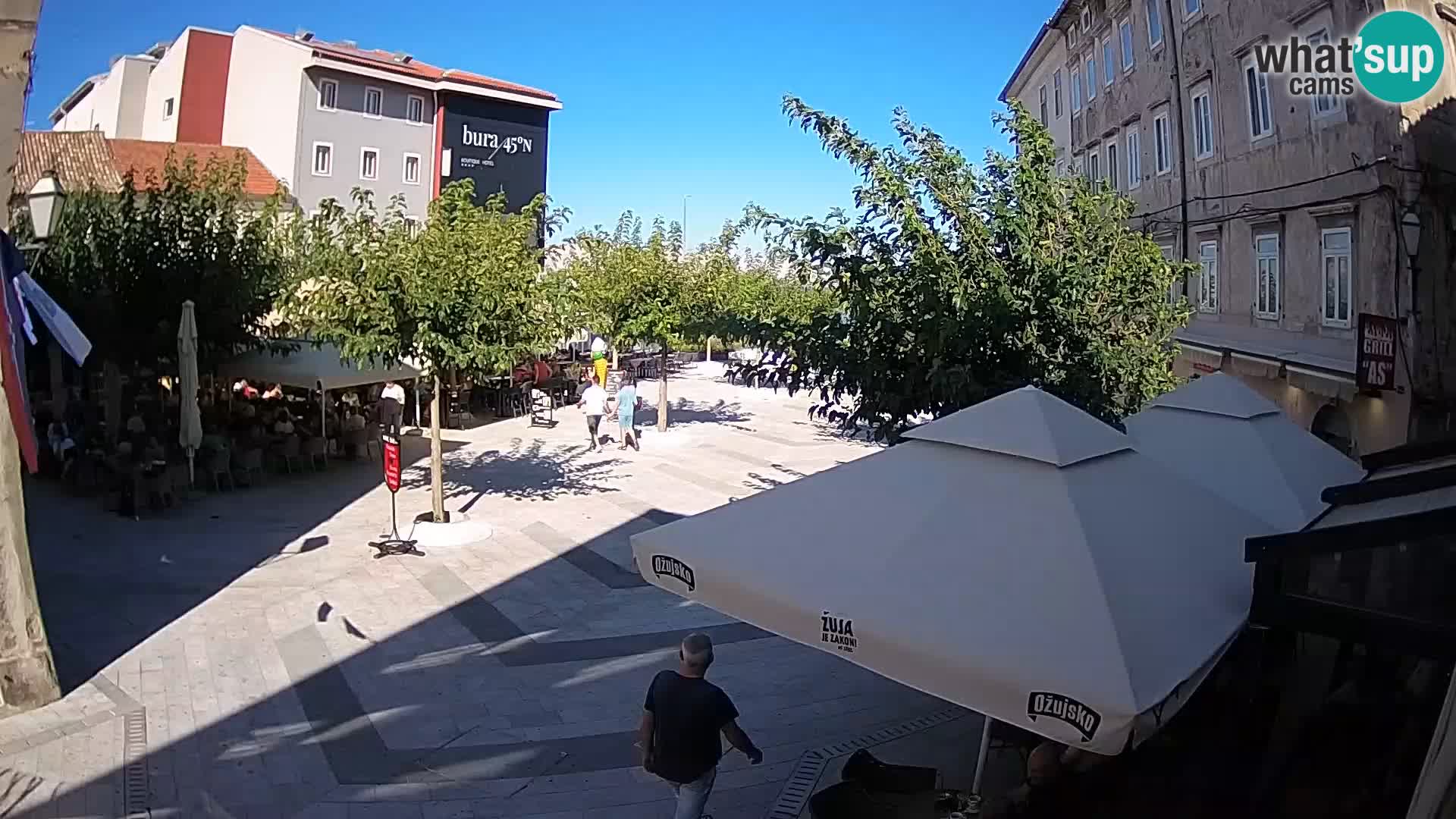 Center of Senj city – Pavlin square – Live Cam Dalmatia