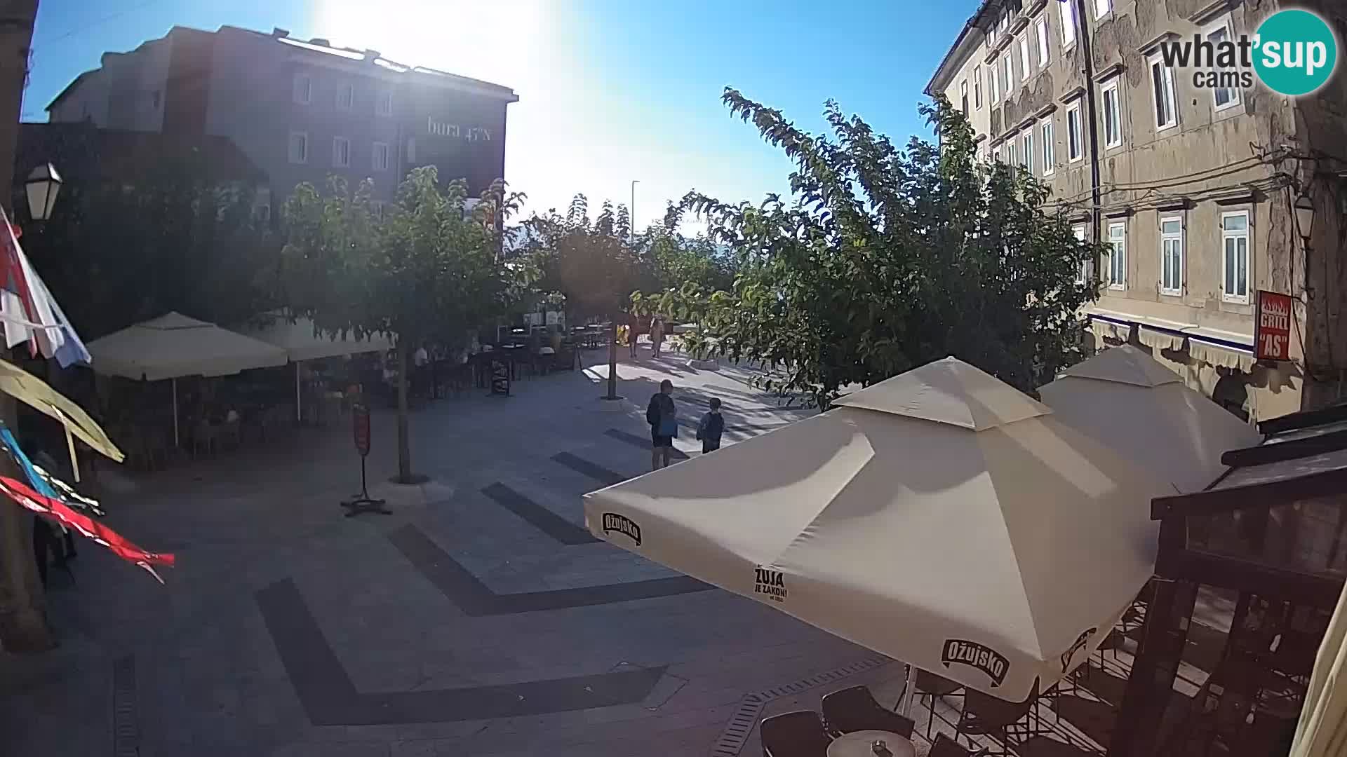 Centro de la ciudad de Senj – plaza Pavlin – Live Cam Dalmacia