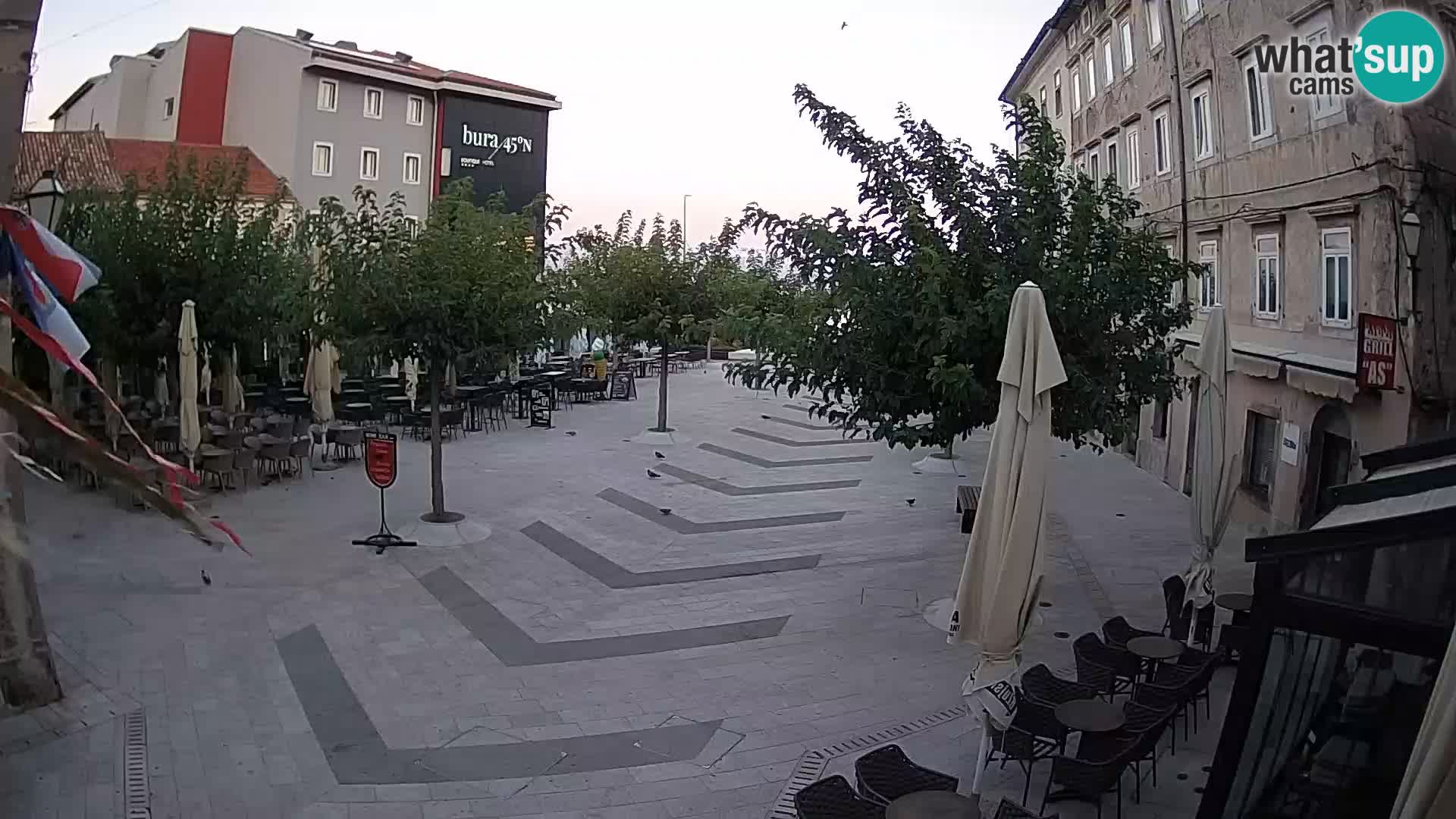 Centre de la ville de Senj – Place Pavlin – Live Cam Dalmatie